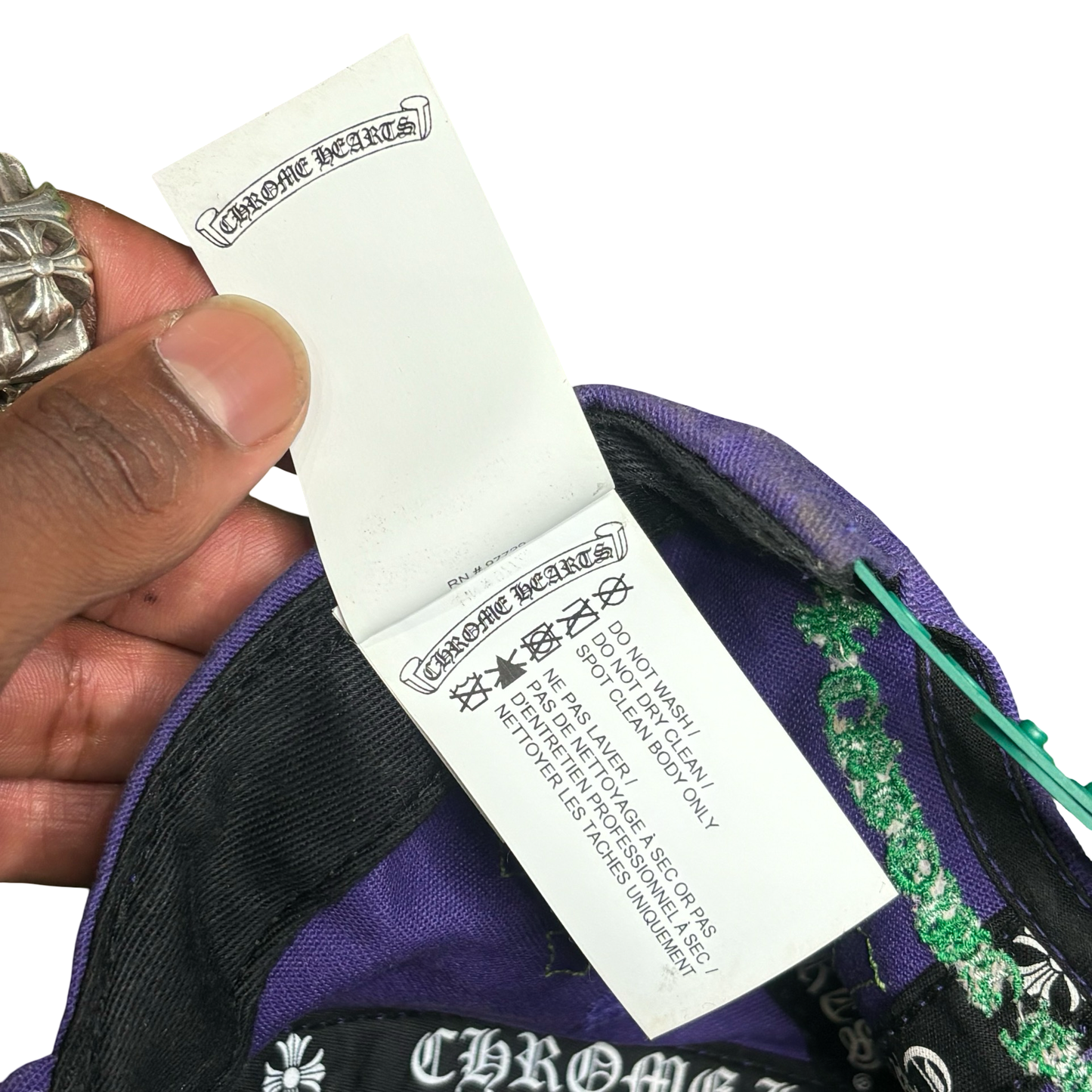 Chrome Hearts Purple Leather Cross Hat