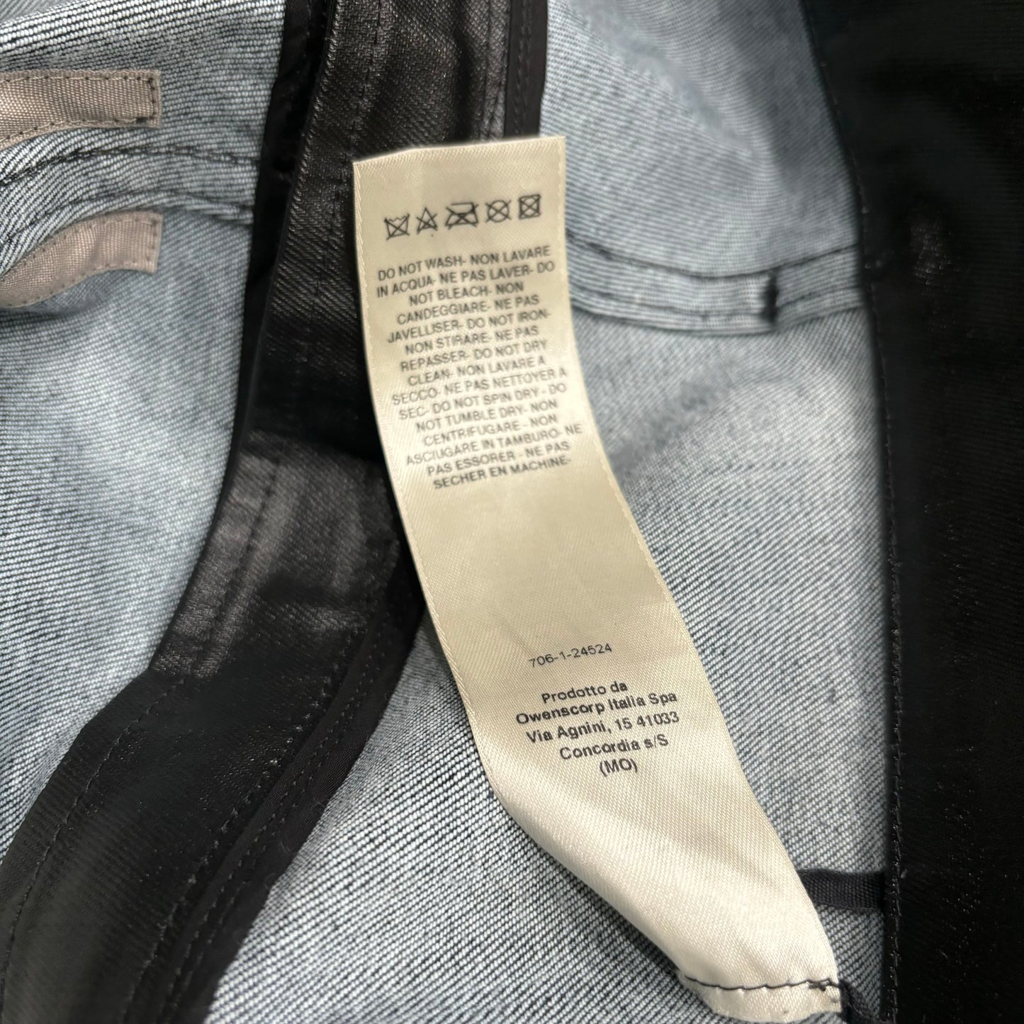 Rick Owens Waxed Aircut Bolan Denim
