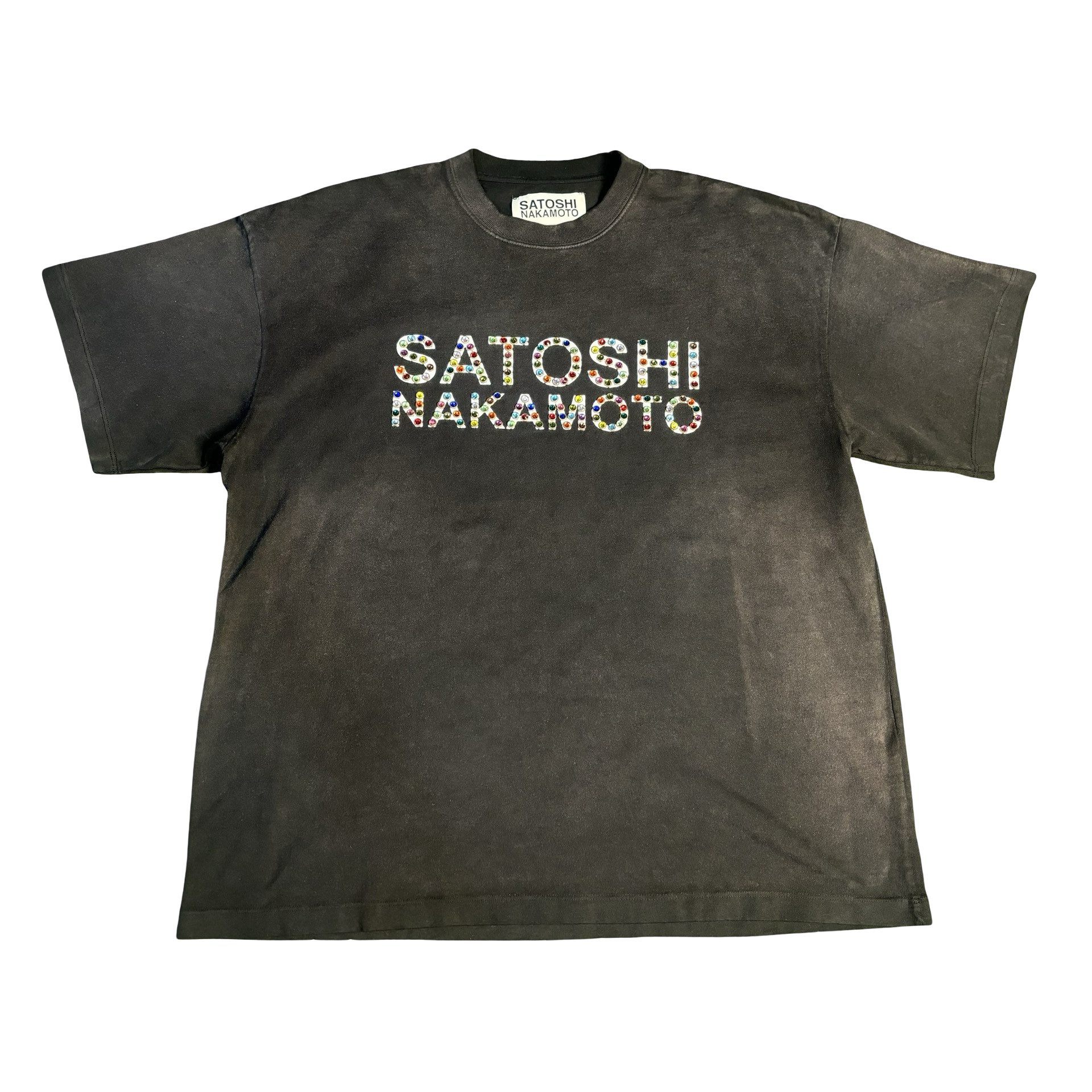Satoshi Nakamoto Studded Logo Shirt – The Topic NYC