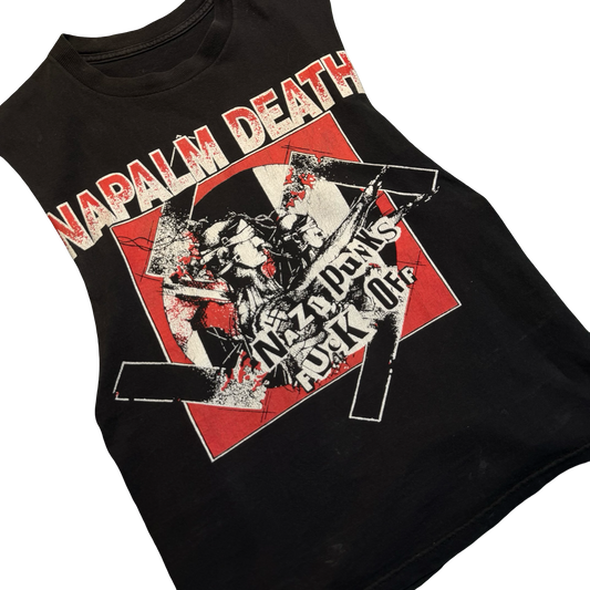 Vintage Napalm Death Nazi Punks F*ck Off Cutoff