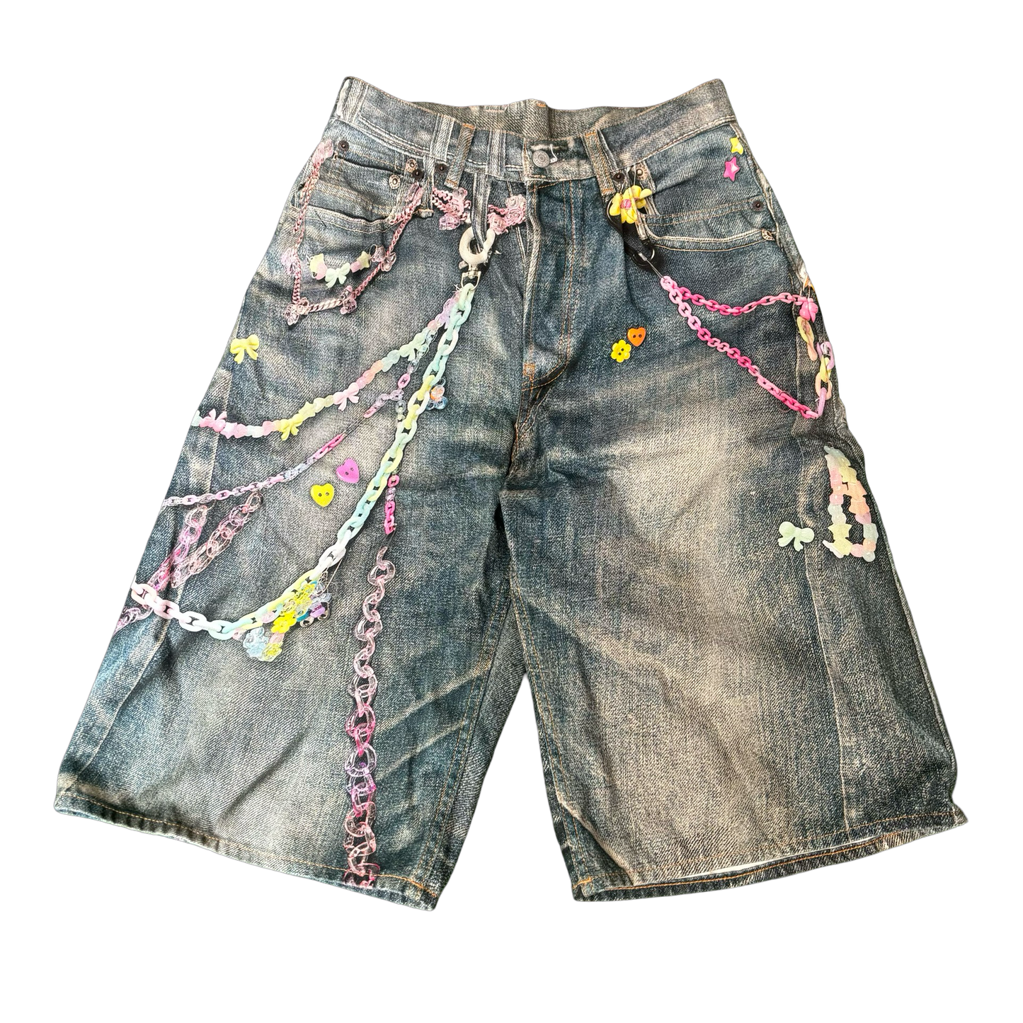 Acne Studios Trompe l’oeil Denim Shorts