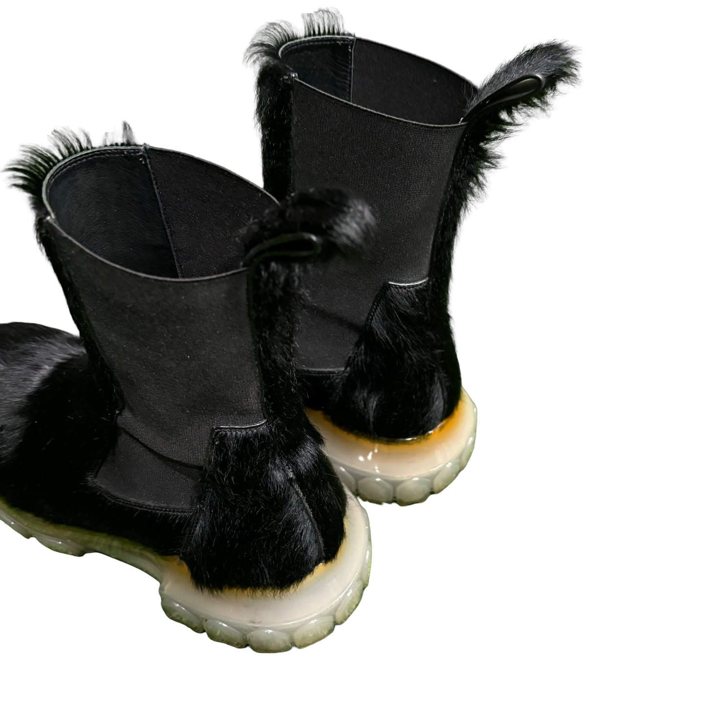 Rick Owens Pony Hair Tractor Boots