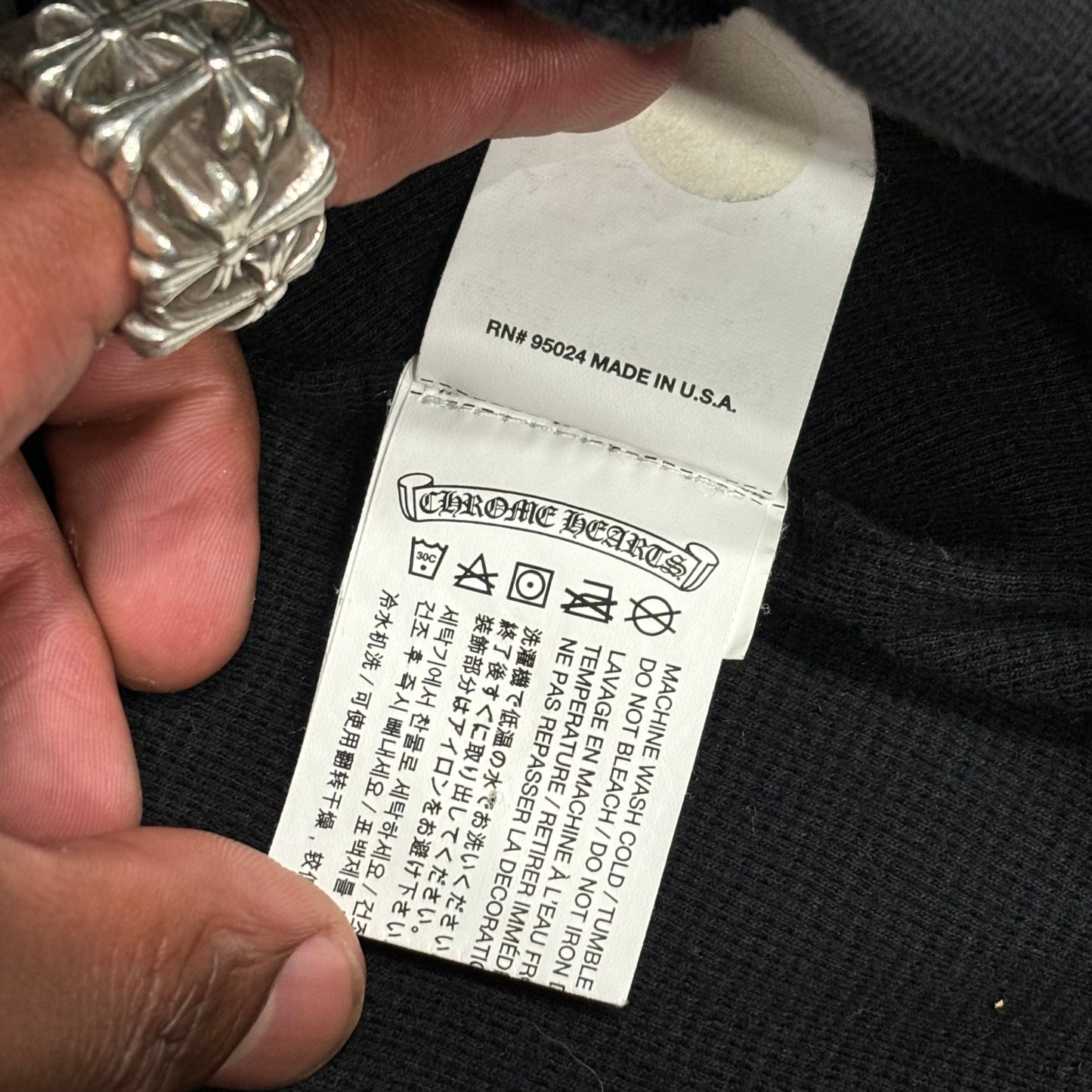 Chrome Hearts Vintage Thermal Zip-Up Hoodie