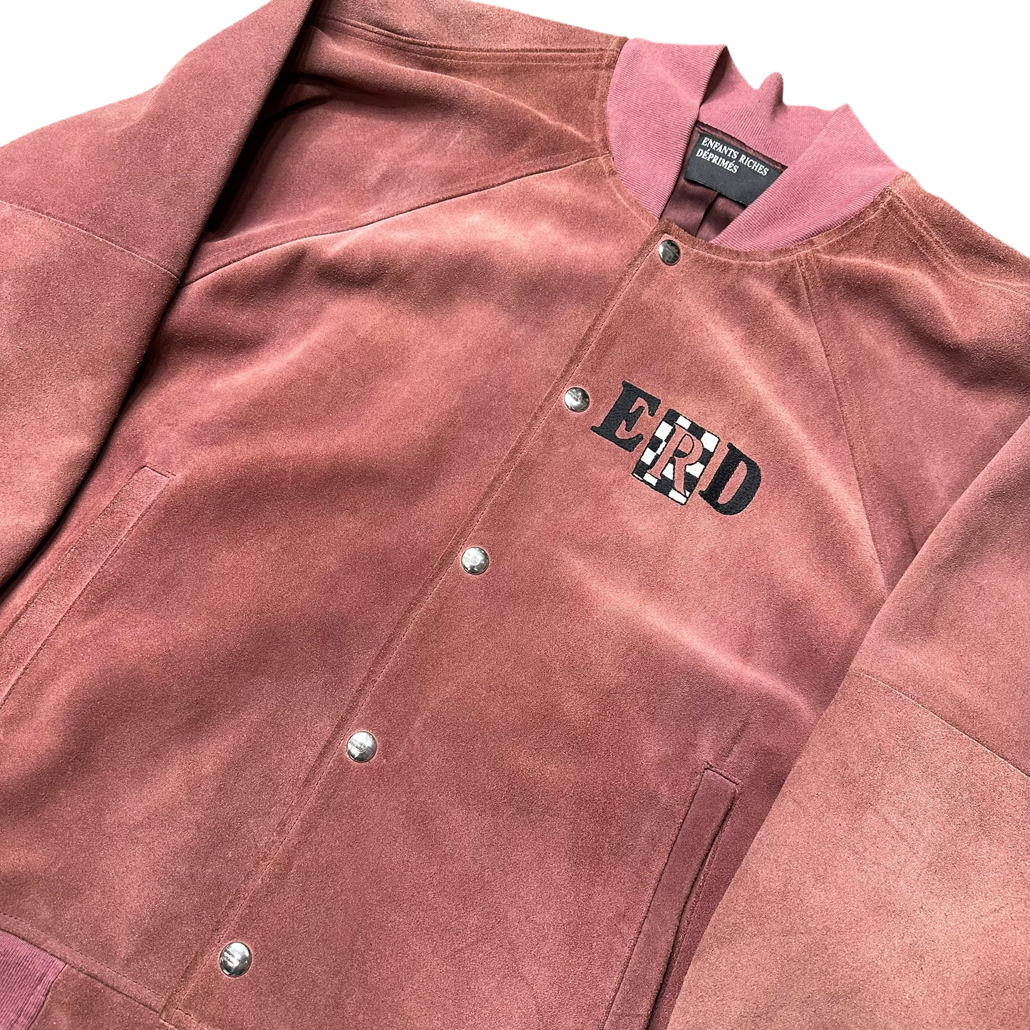 Enfants Riches Deprimes Suede Embroidered Bomber Jacket