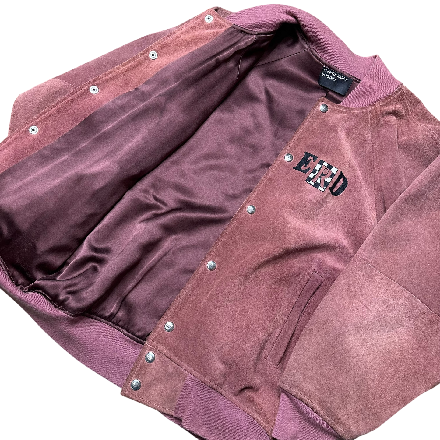 Enfants Riches Deprimes Suede Embroidered Bomber Jacket