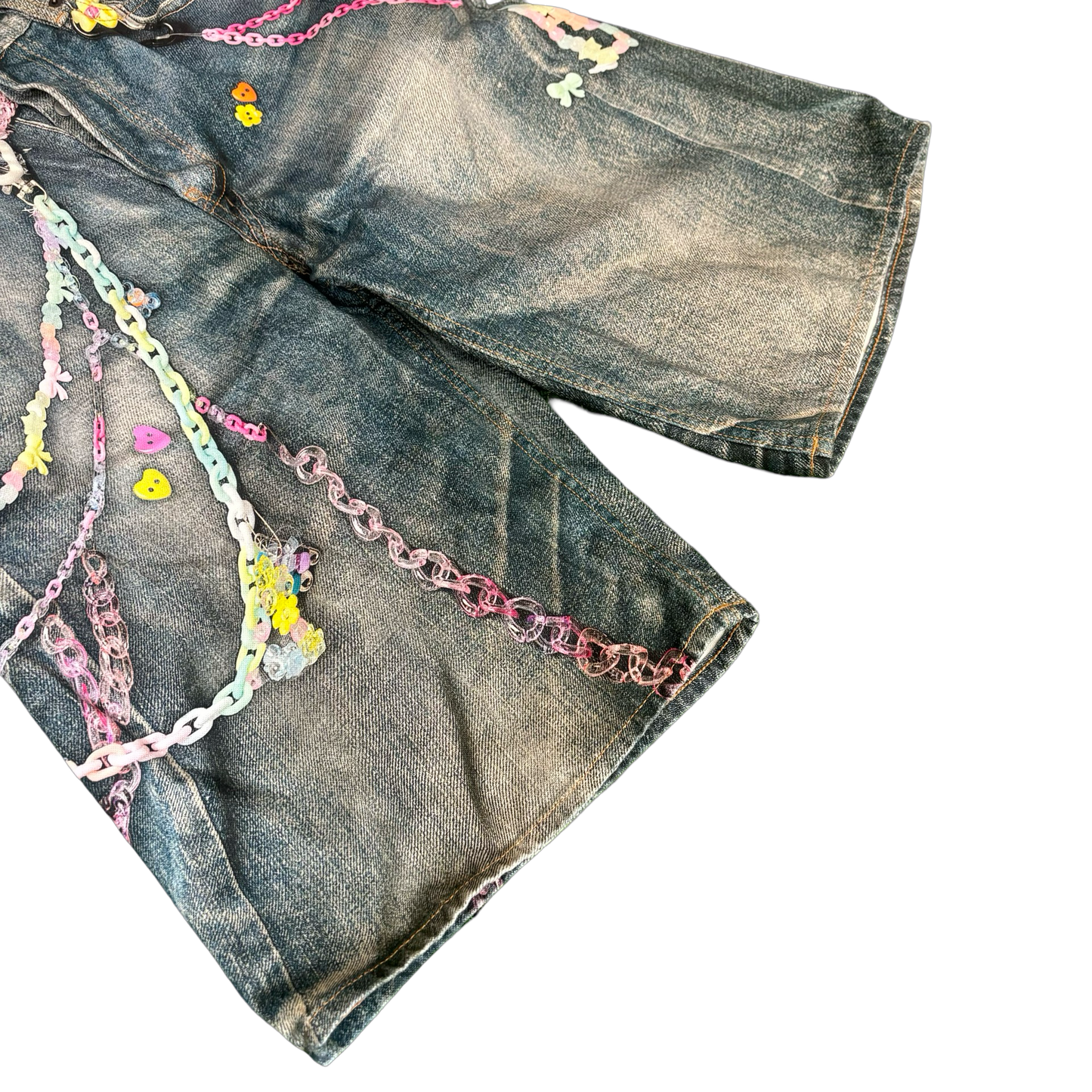 Acne Studios Trompe l’oeil Denim Shorts