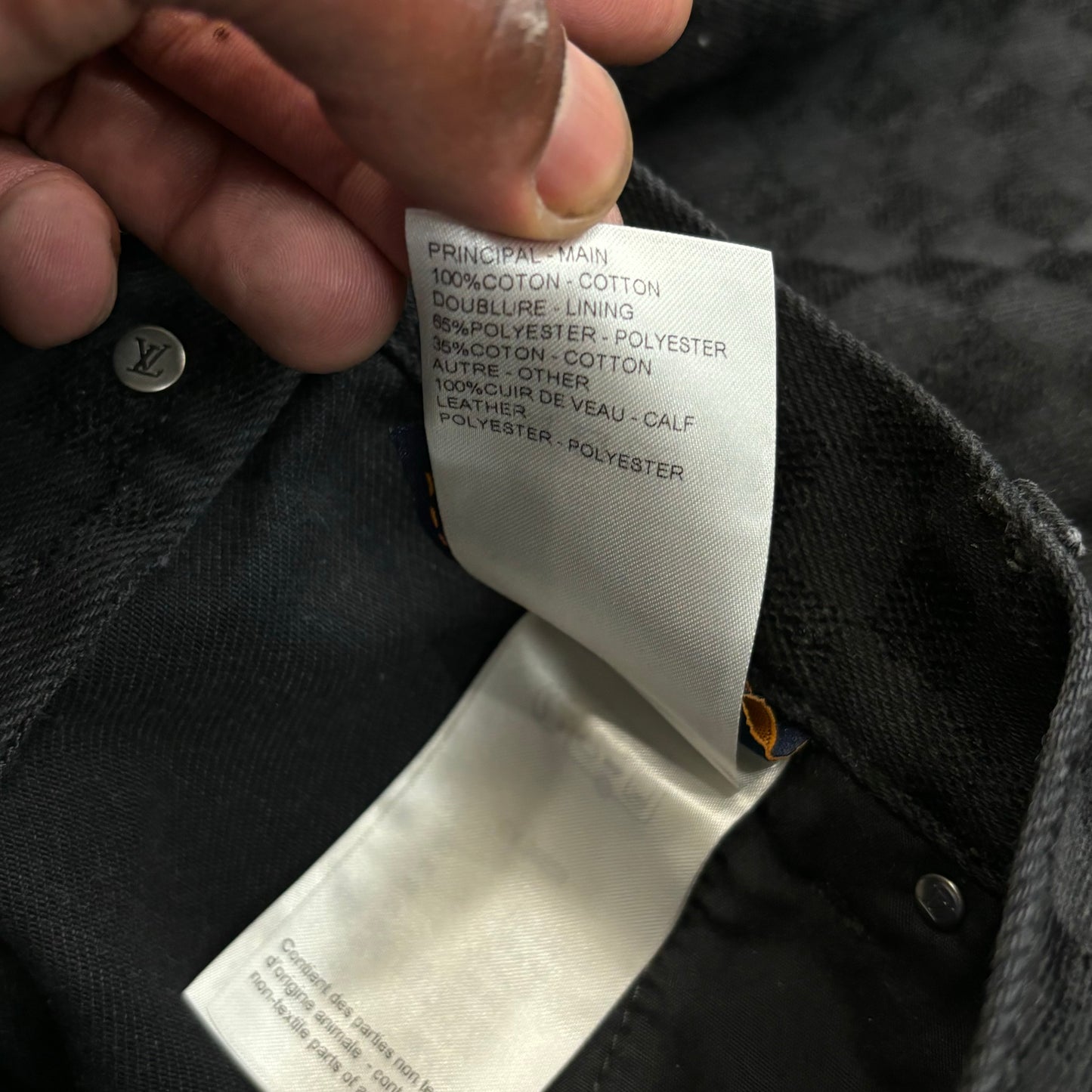 Louis Vuitton Damier Black Wide Leg Denim
