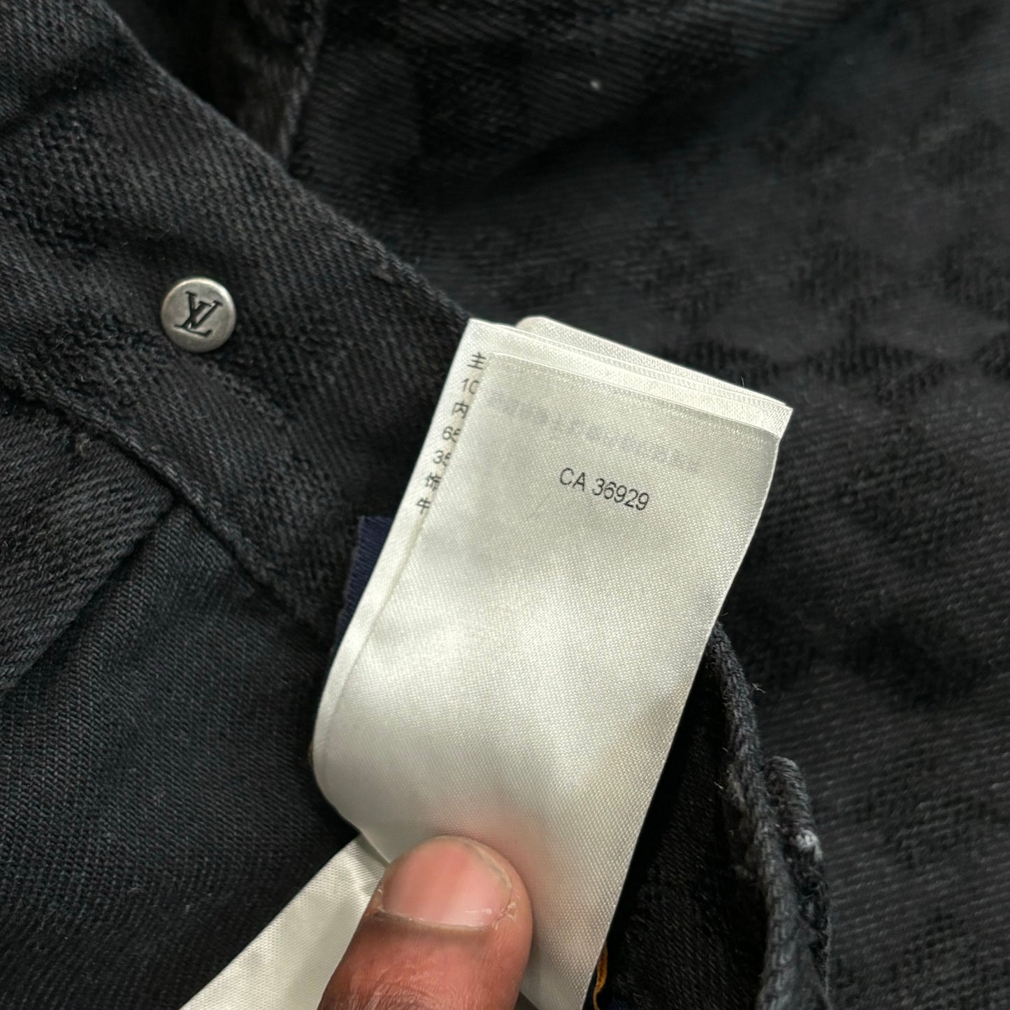 Louis Vuitton Damier Black Wide Leg Denim