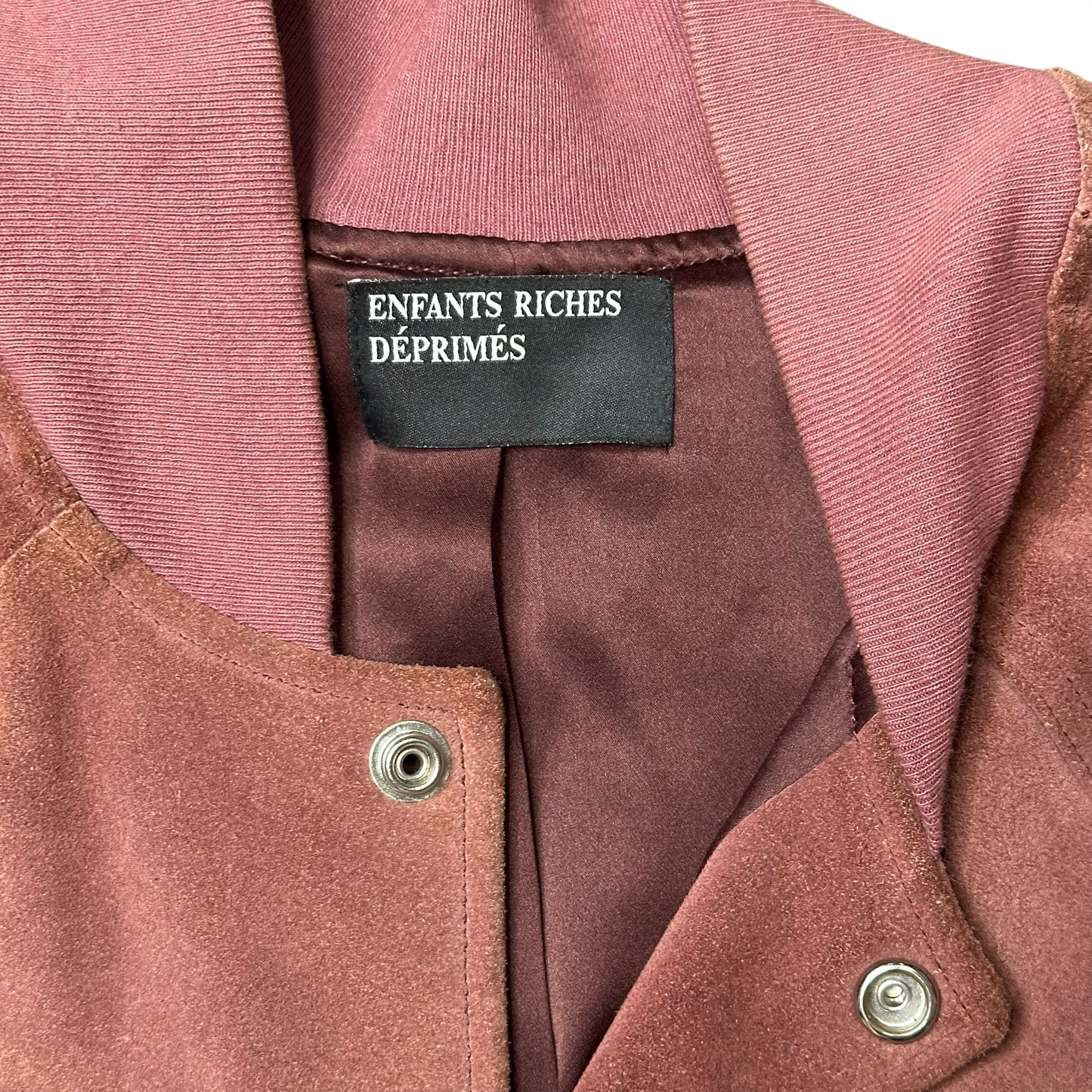 Enfants Riches Deprimes Suede Embroidered Bomber Jacket