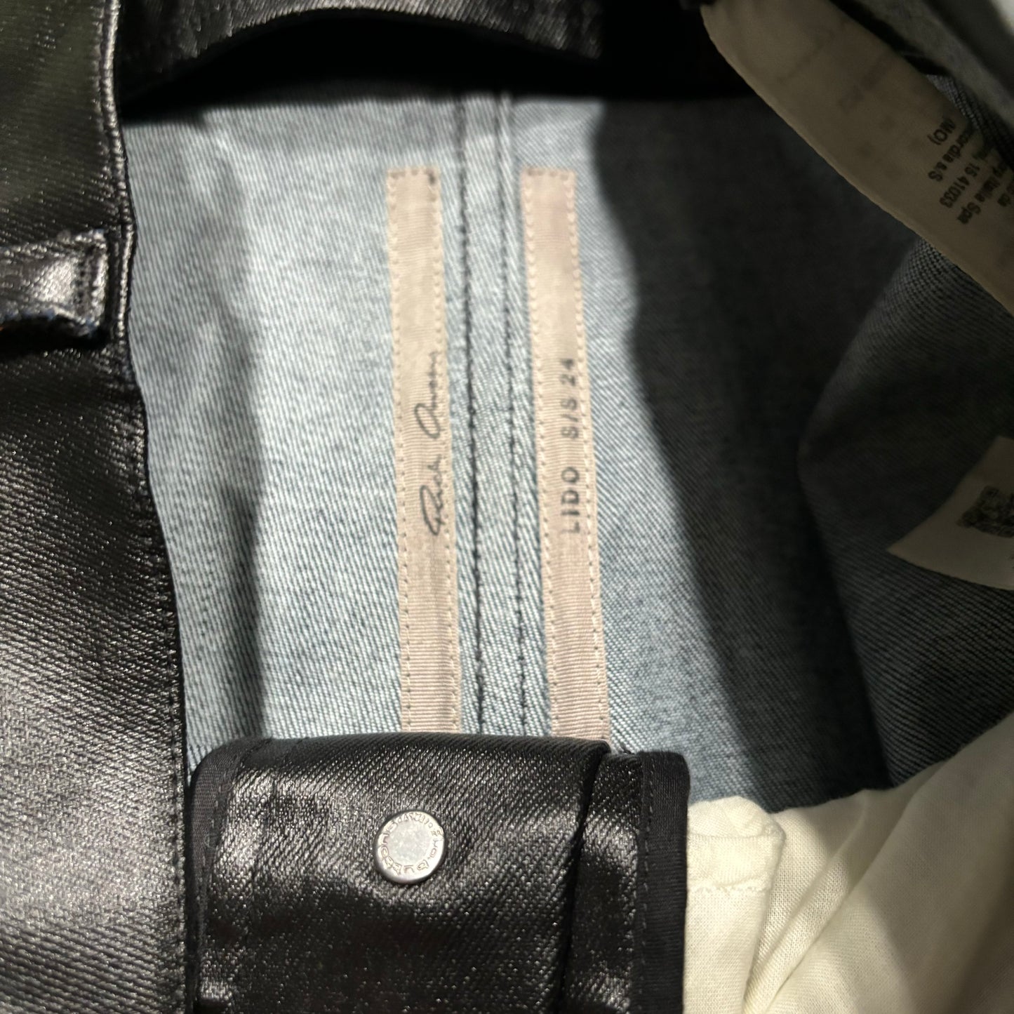 Rick Owens Waxed Aircut Bolan Denim