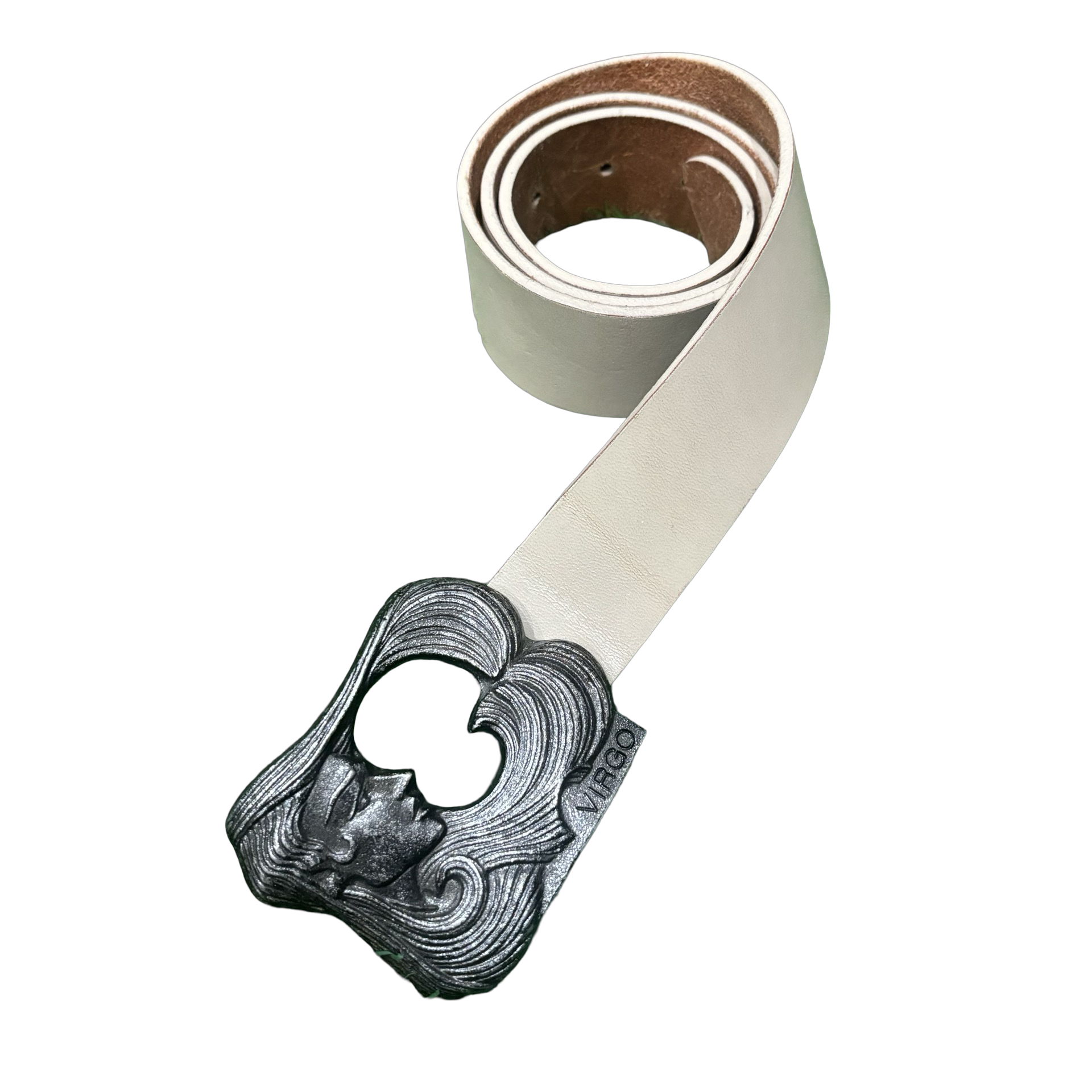 希少✨DOLCE&GABBANA Cow Harako Belt Leather belt with baroque DG logo in Black for Women