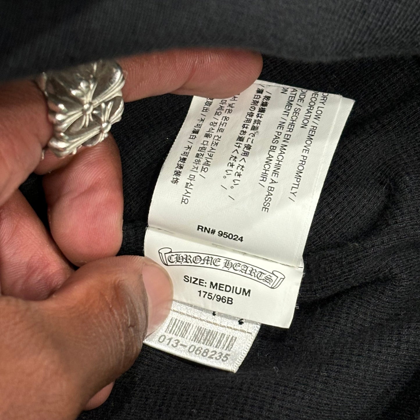 Chrome Hearts Vintage Thermal Zip-Up Hoodie