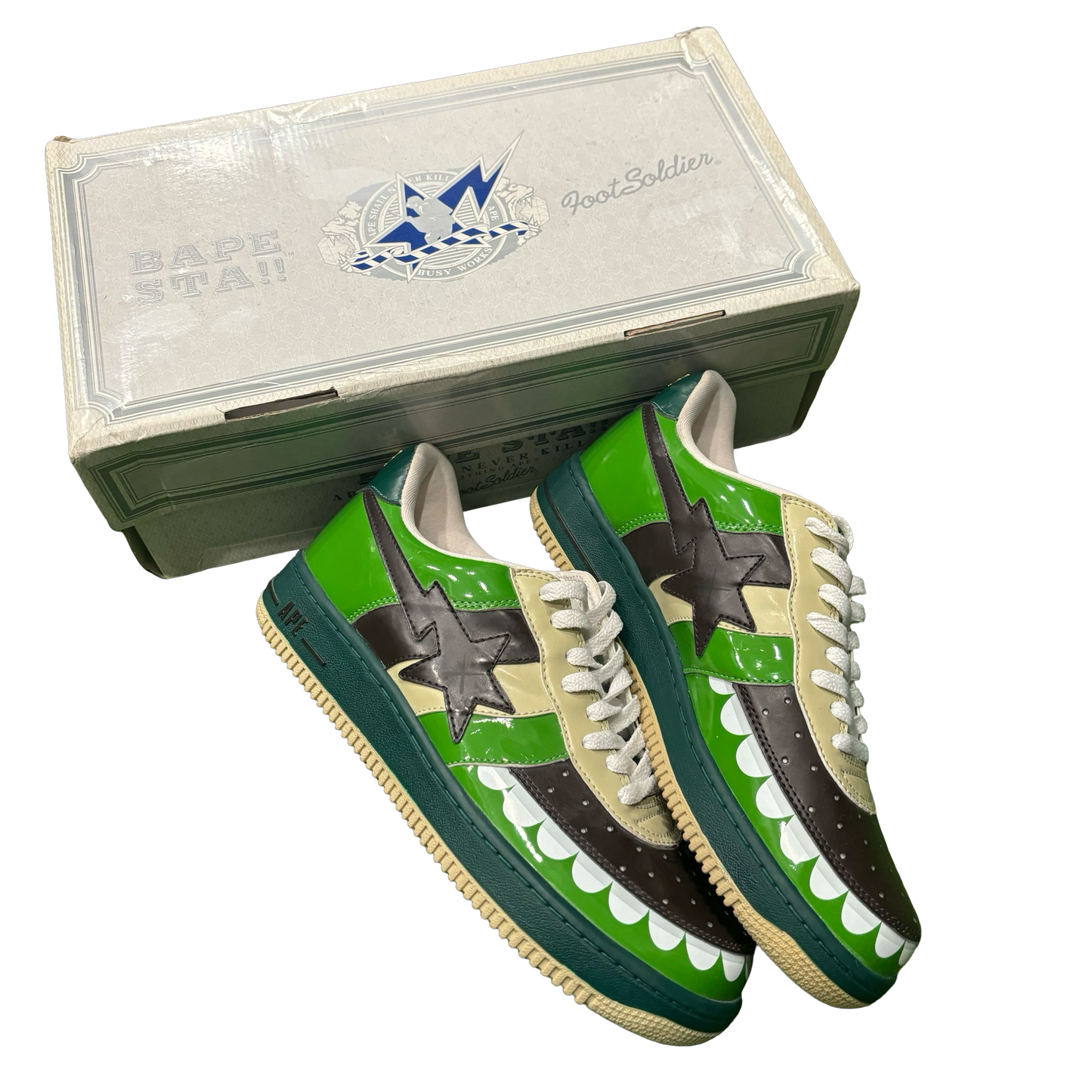 Bape X Kaws Bapesta Chompers