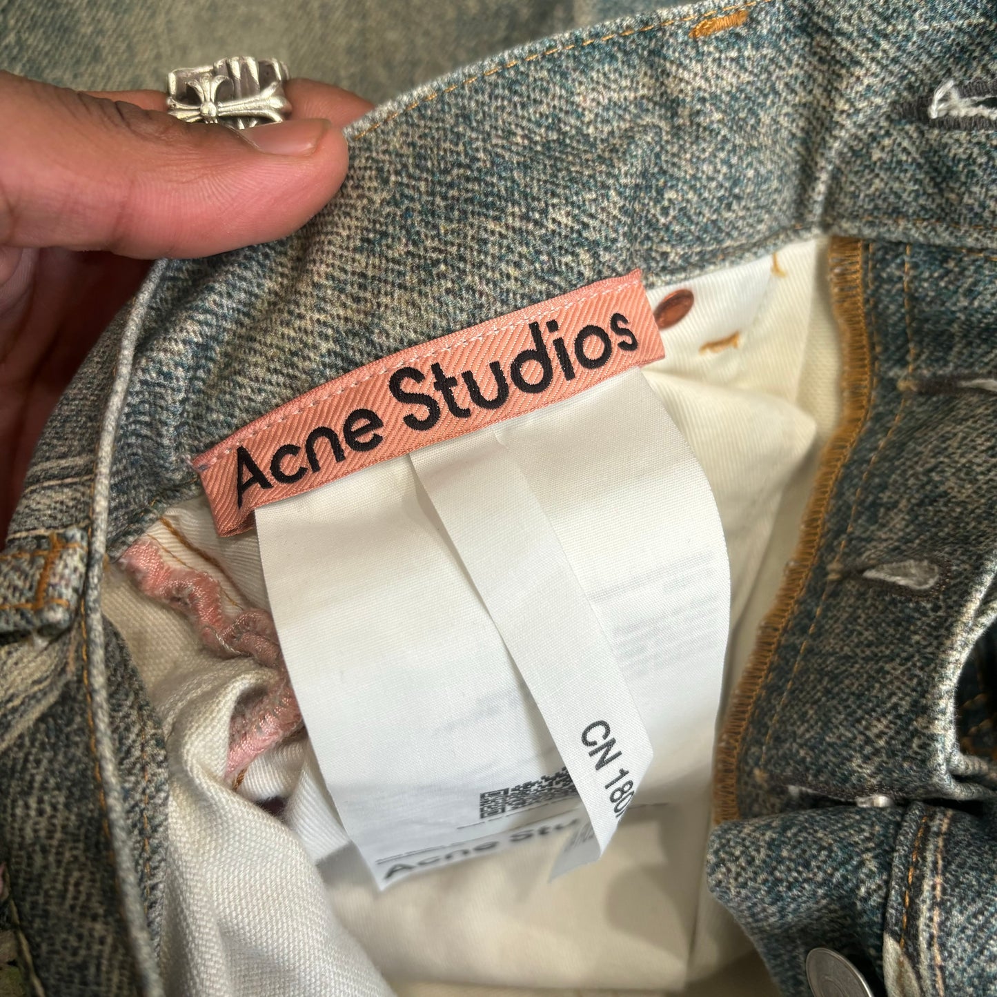 Acne Studios Trompe l’oeil Denim Shorts