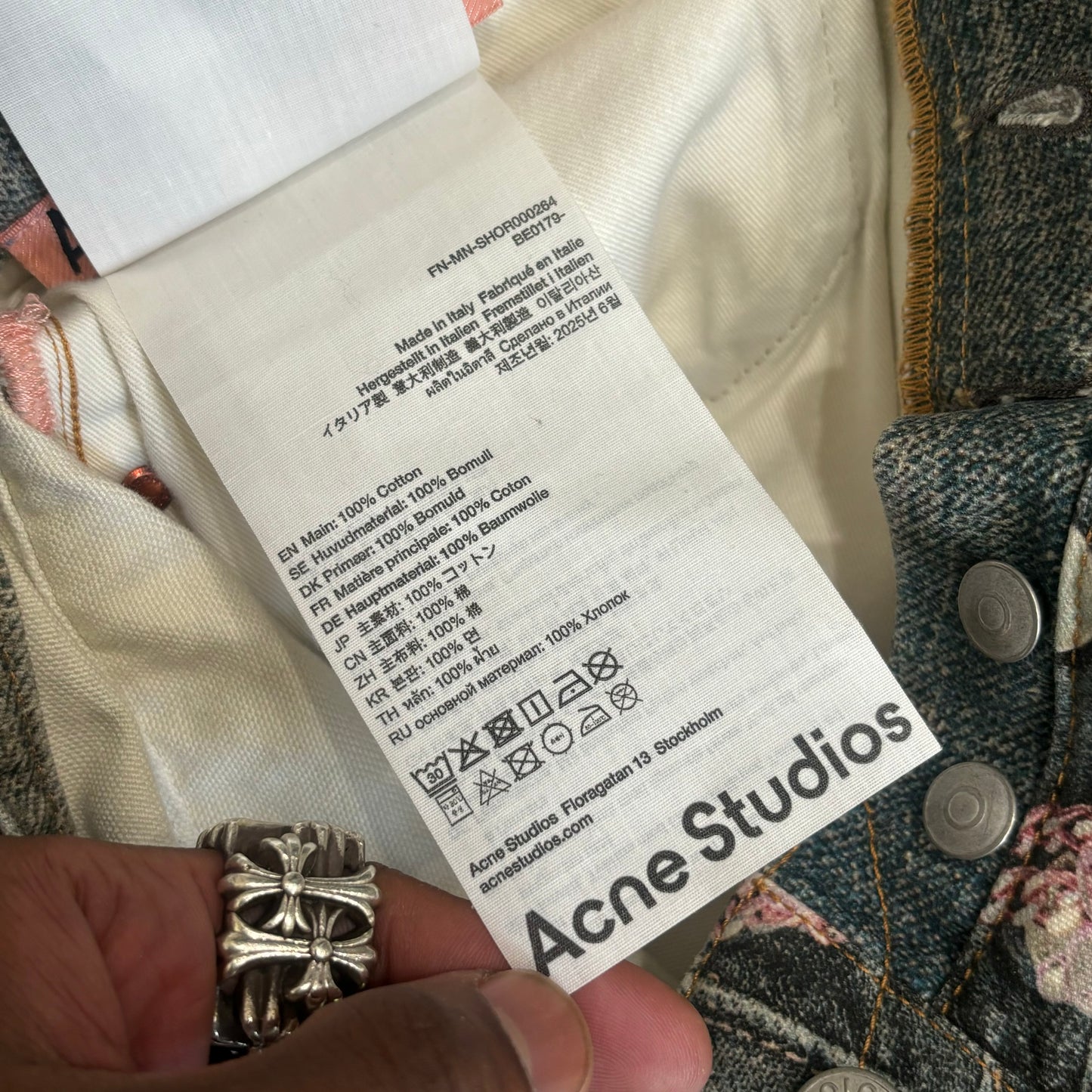 Acne Studios Trompe l’oeil Denim Shorts