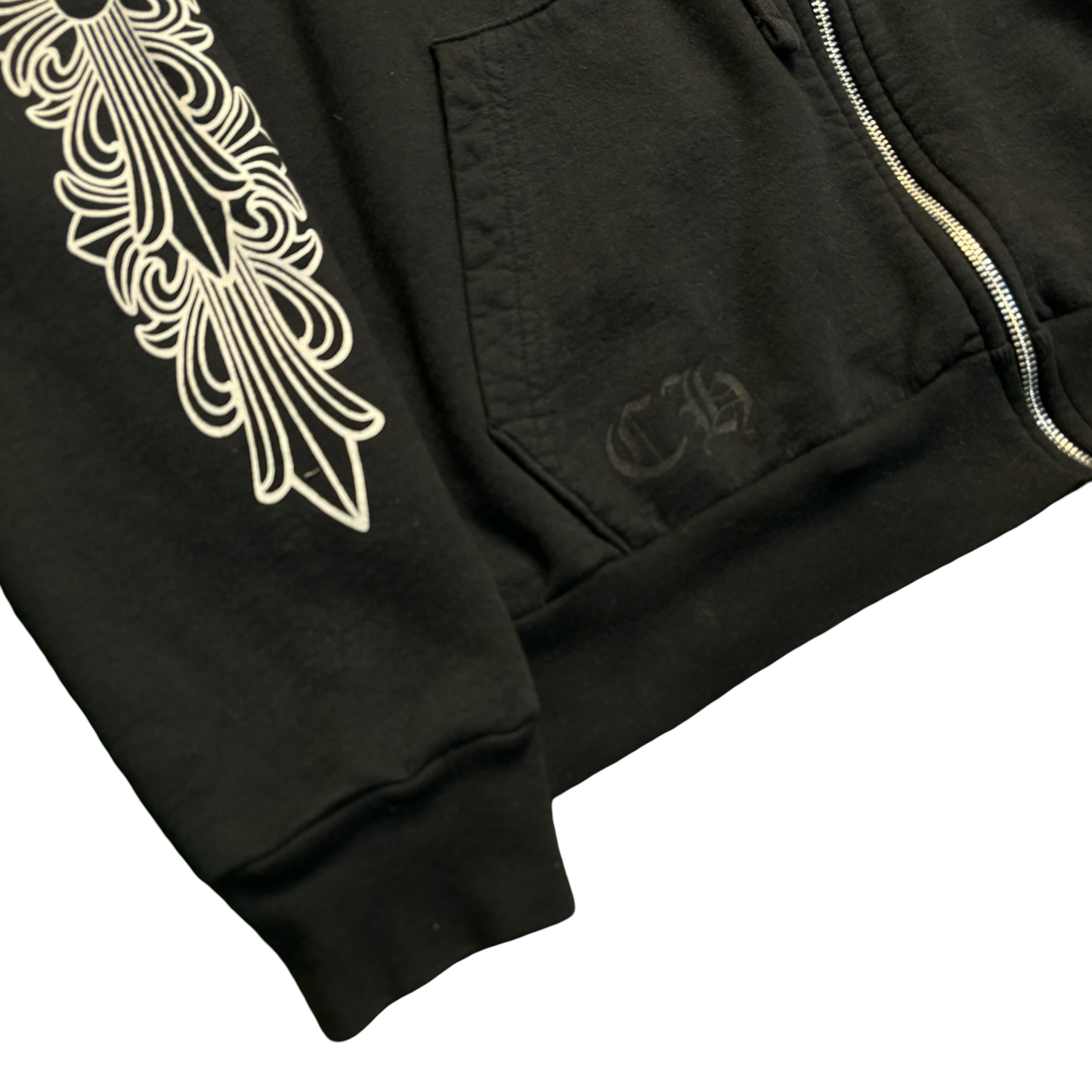 Chrome Hearts Floral Zip-Up Hoodie