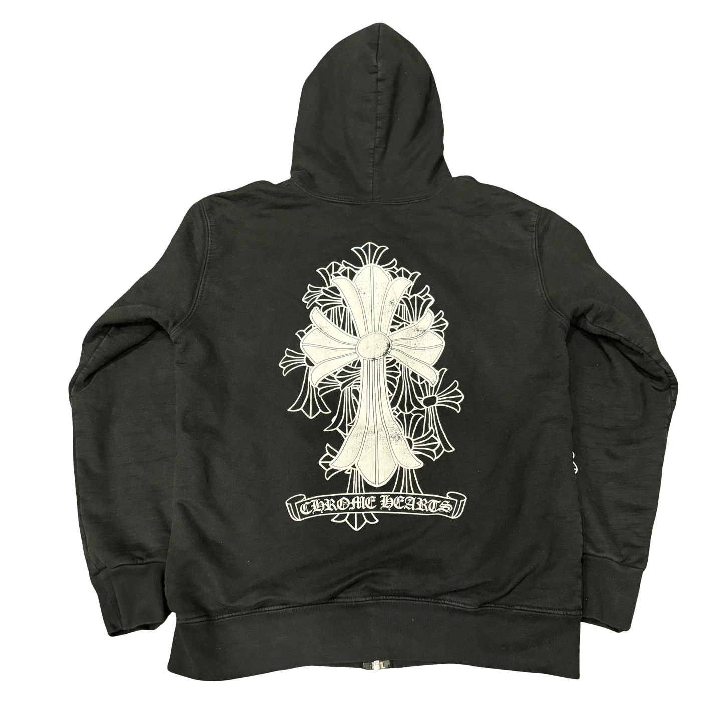 Chrome Hearts Vintage Thermal Zip-Up Hoodie