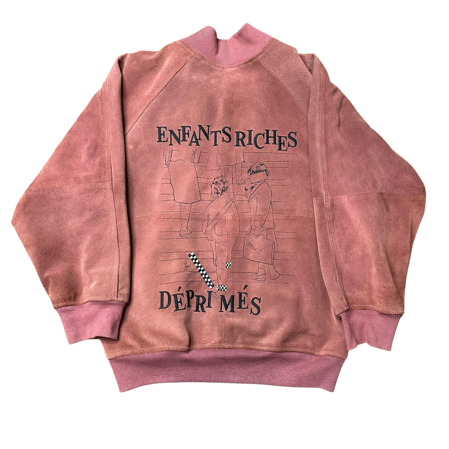 Enfants Riches Deprimes Suede Embroidered Bomber Jacket