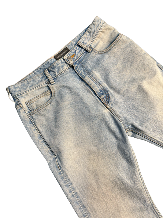 Balenciaga Light Washed Flared Denim