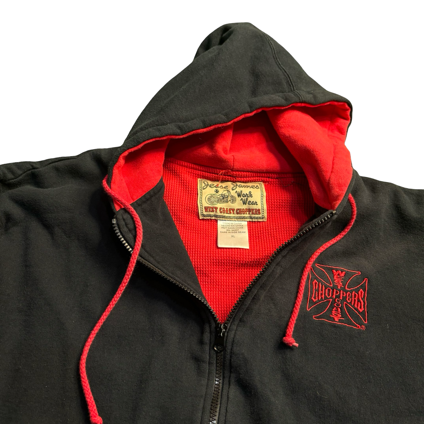 West Coast Choppers Thermal Zip-Up Hoodie