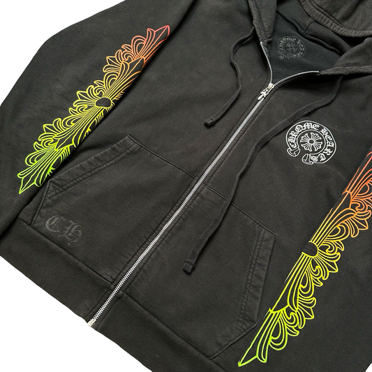 Chrome Hearts Floral Gradient Zip Up Hoodie