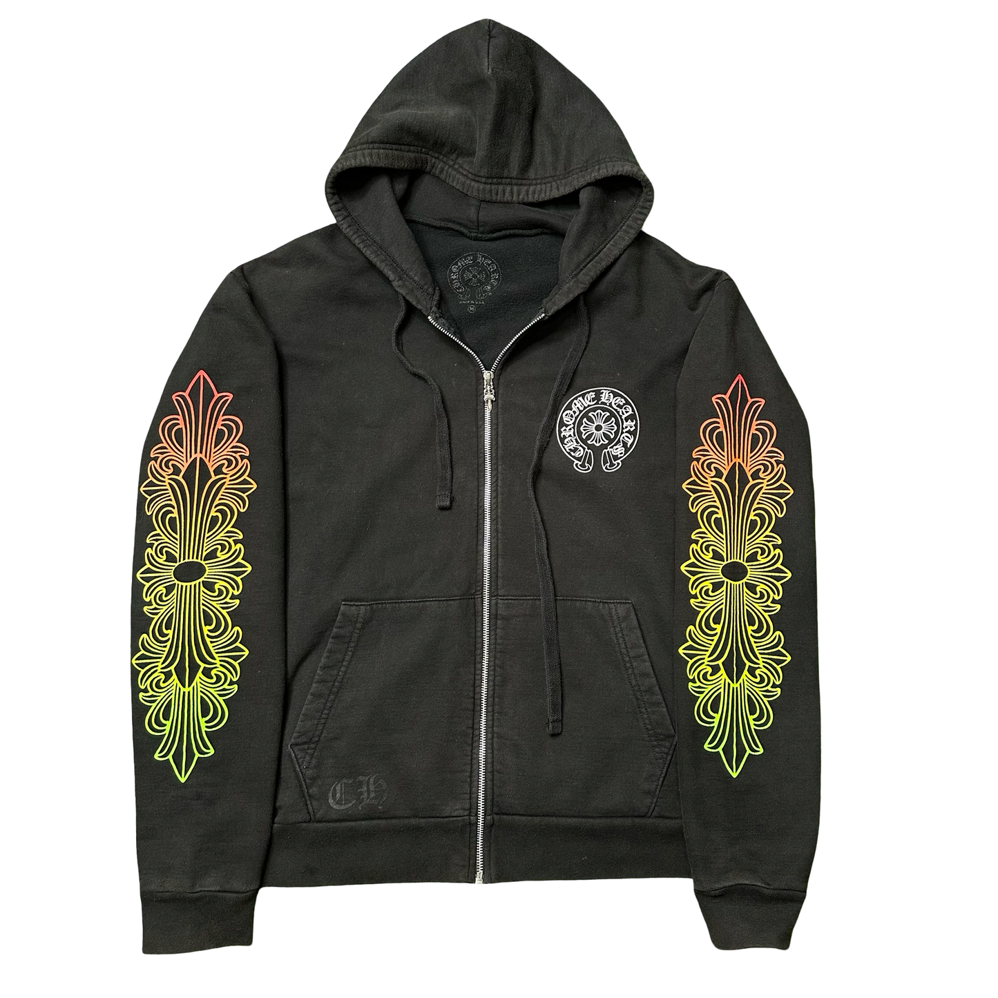 Chrome Hearts Floral Gradient Zip Up Hoodie