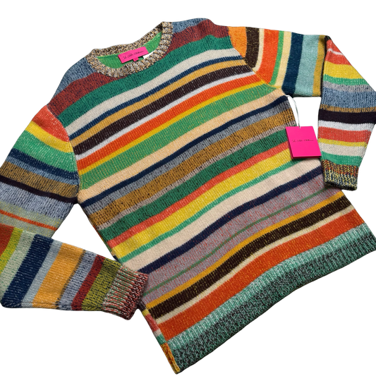 The Elder Statesman Striped Cashmere Sweater