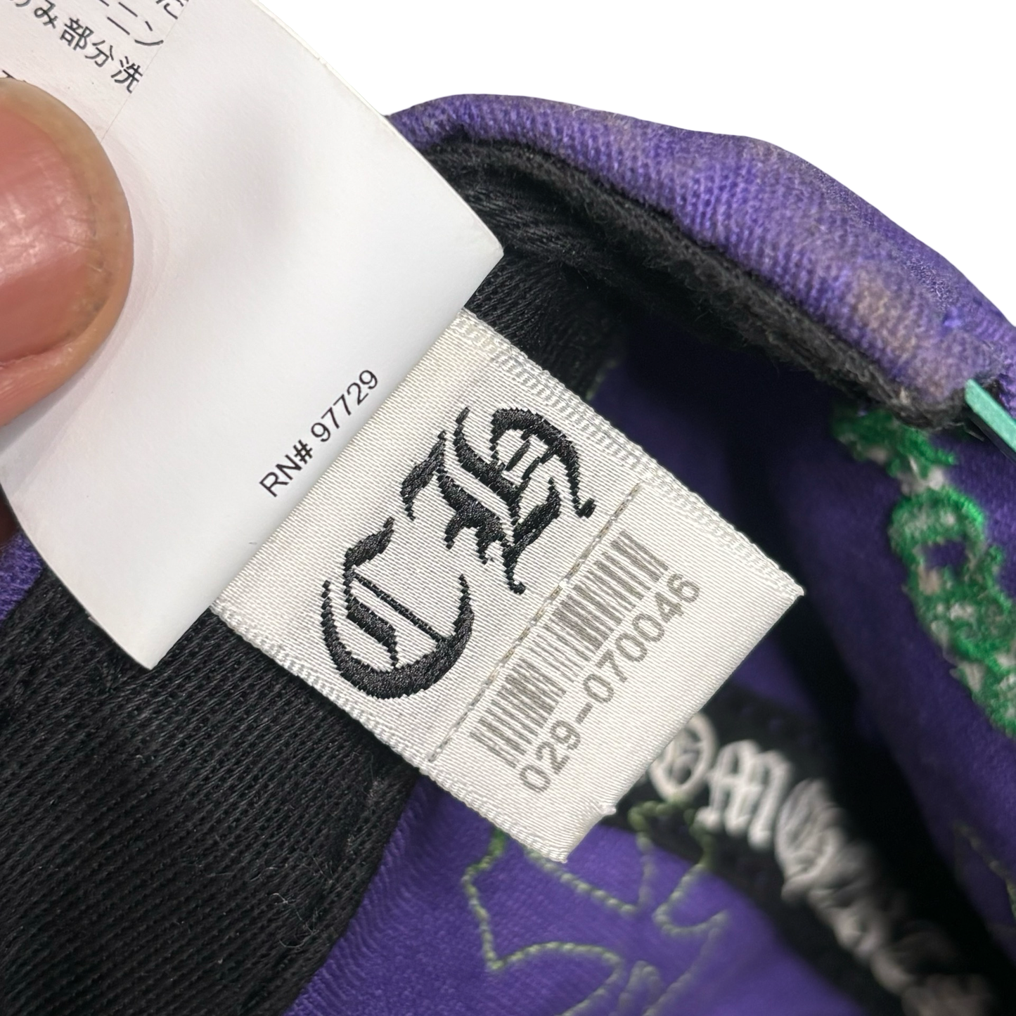 Chrome Hearts Purple Leather Cross Hat