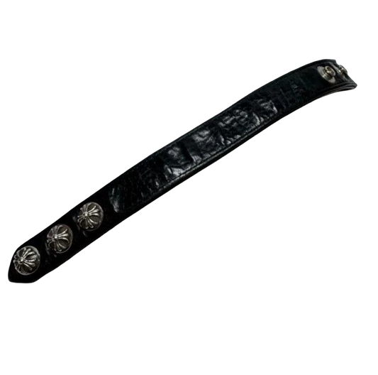 Chrome Hearts Leather Cuff Bracelet