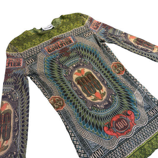 Jean Paul Gaultier Banknote Mesh Top
