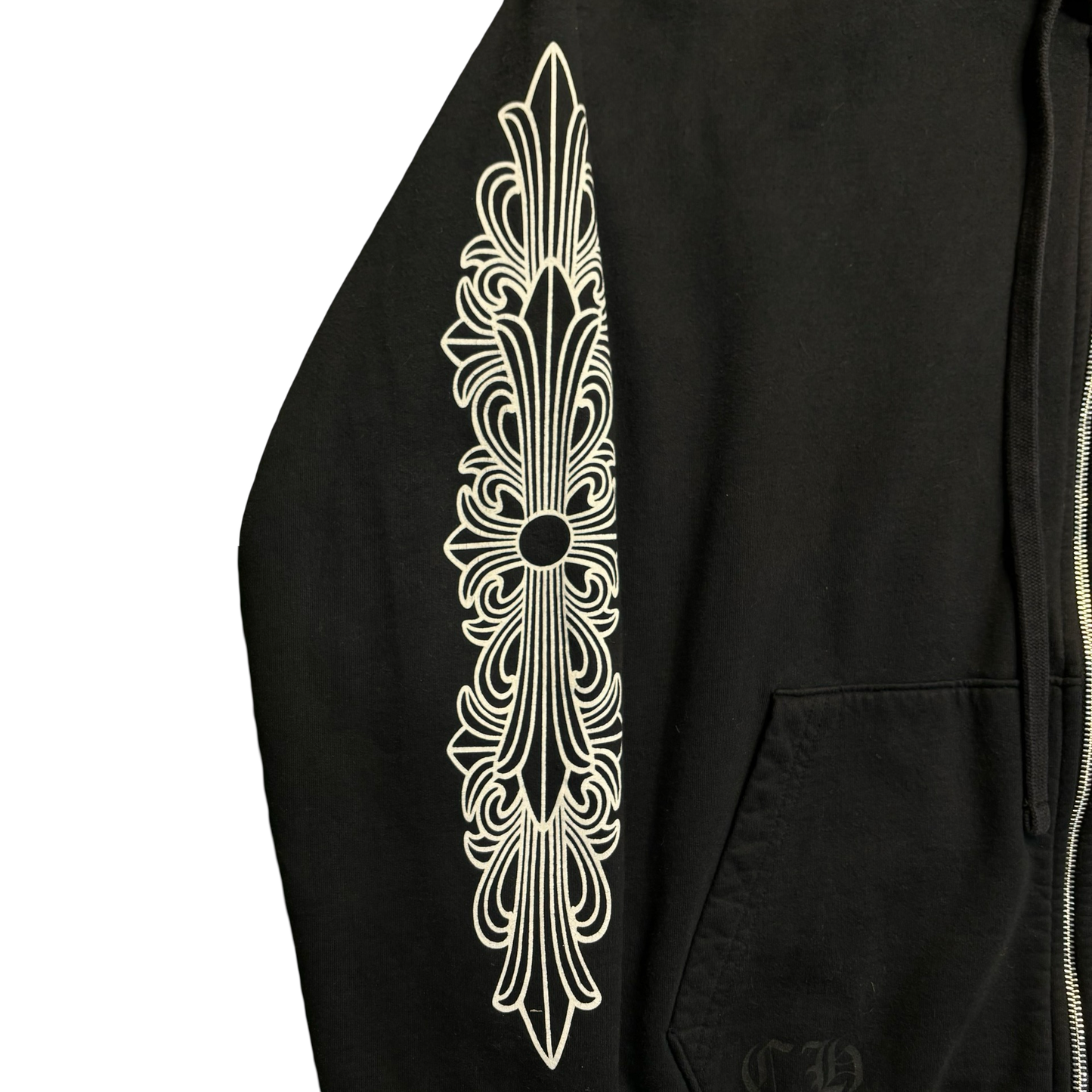 Chrome Hearts Floral Zip-Up Hoodie