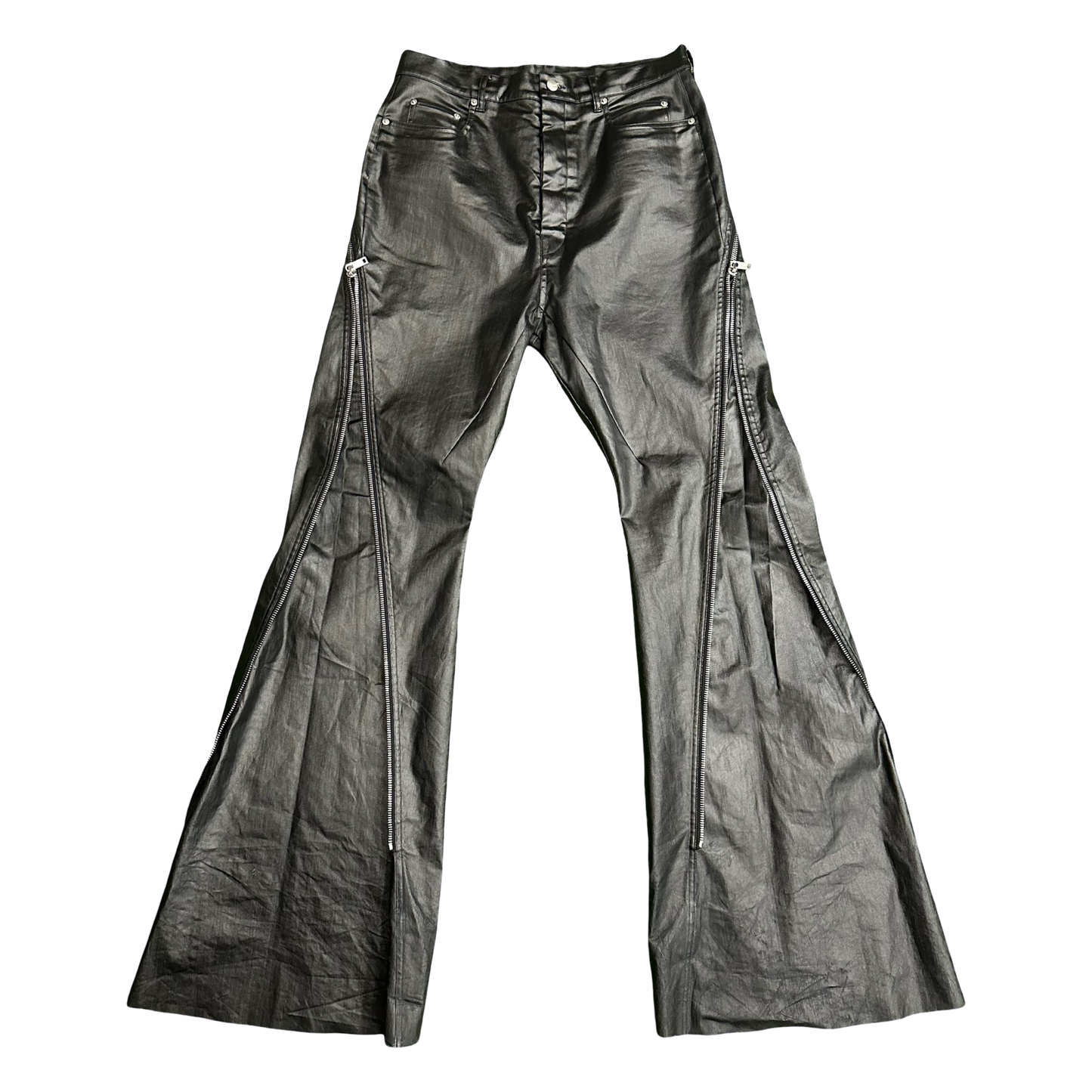 Rick Owens Waxed Aircut Bolan Denim