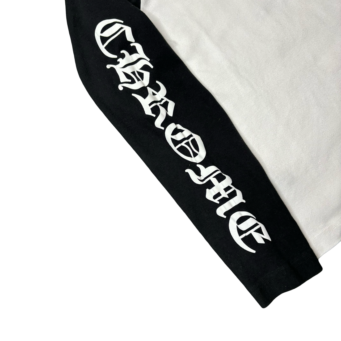 Chrome Hearts White/Black Horseshoe Logo Baseball Shirt
