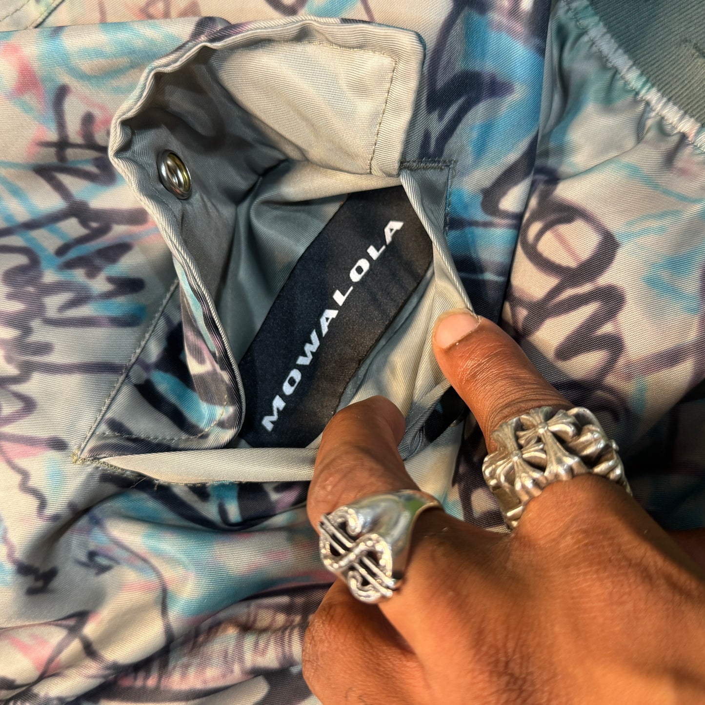 Mowalola Reversible Graffiti Bomber