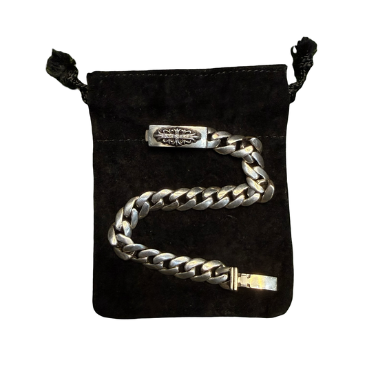 Chrome Hearts Diamond Floral ID Bracelet