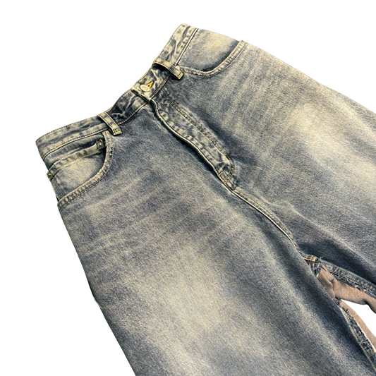 Balenciaga Hybrid Distressed Denim Pants