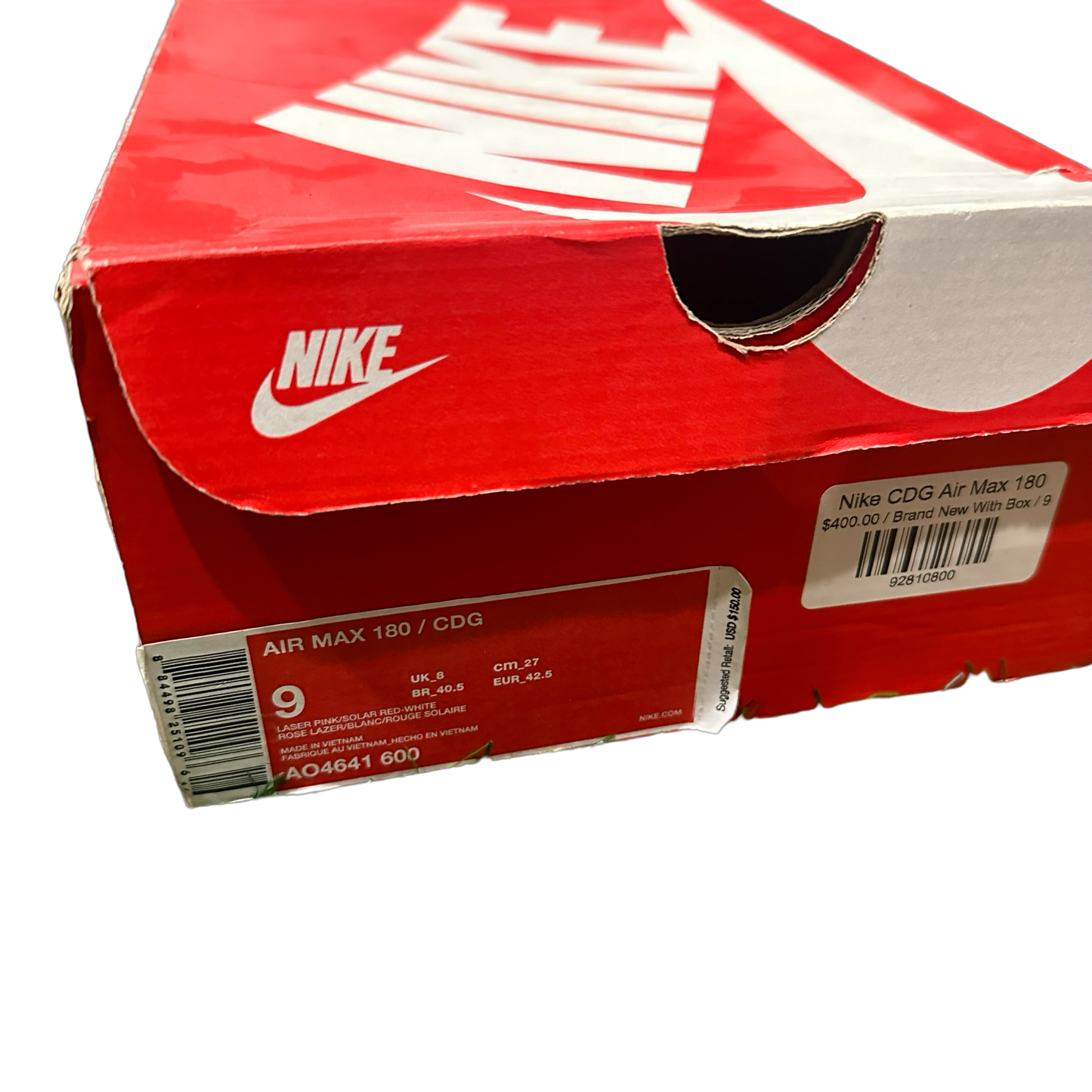 Nike X CDG Air Max 180