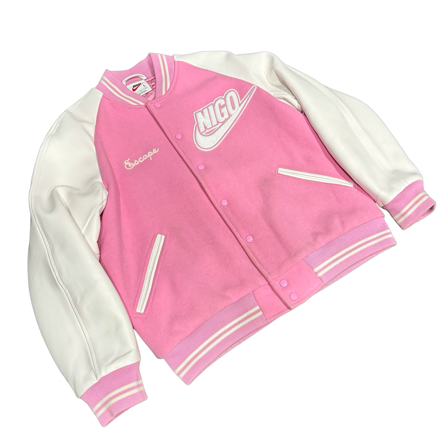 Nike X Nigo Pink Varsity Jacket