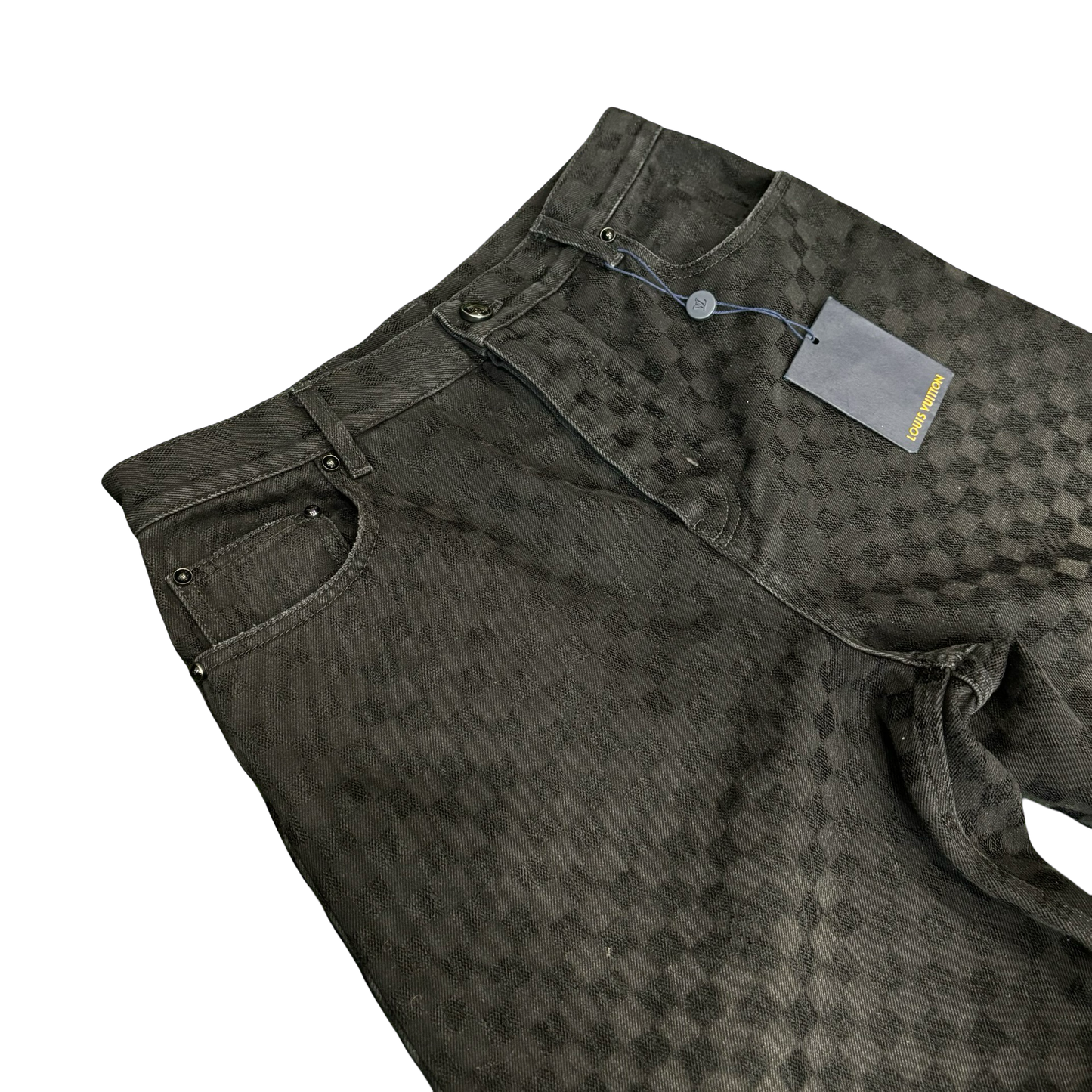 Louis Vuitton Damier Black Wide Leg Denim