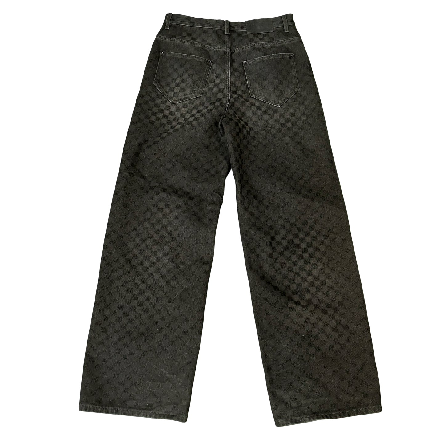 Louis Vuitton Damier Black Wide Leg Denim