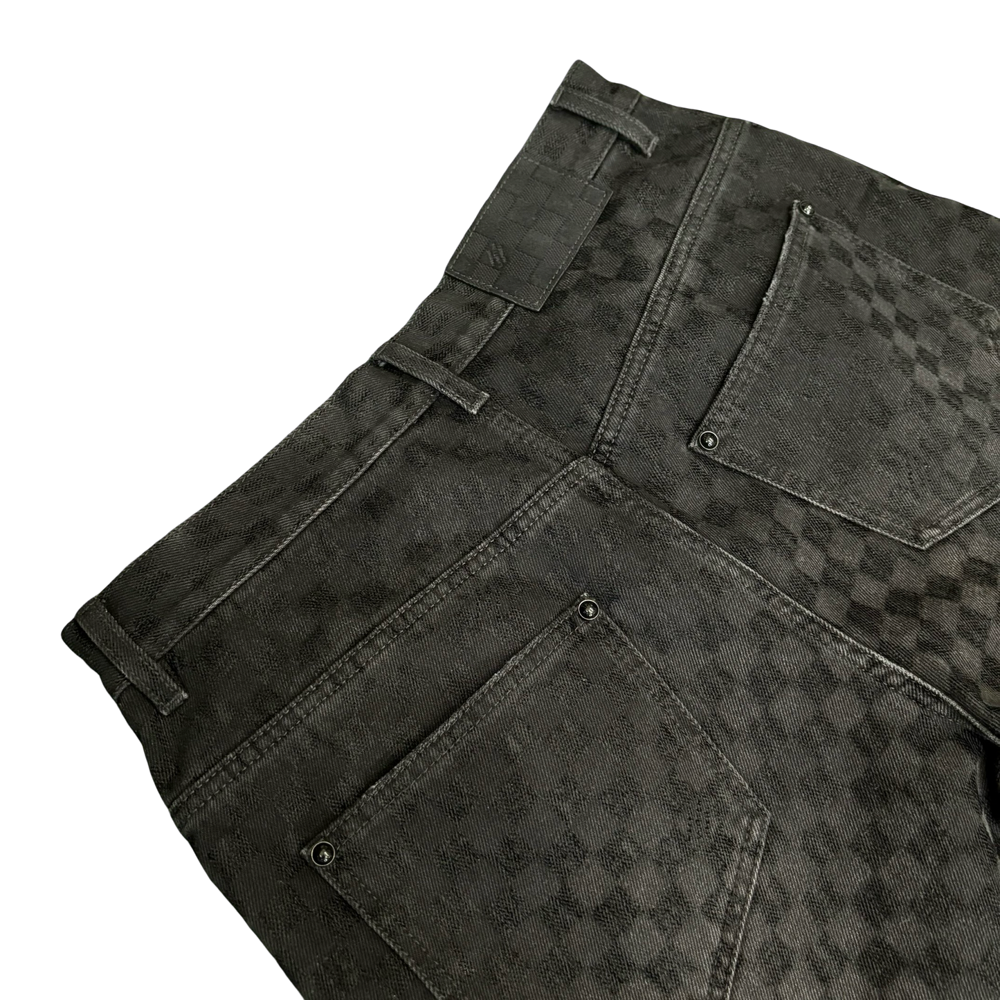 Louis Vuitton Damier Black Wide Leg Denim