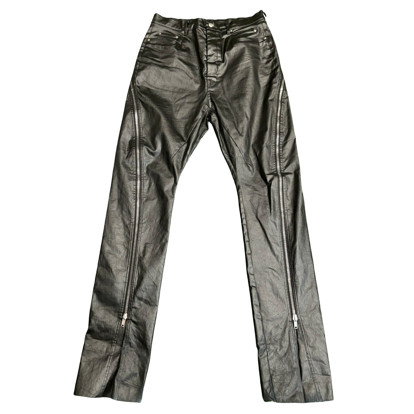 Rick Owens Waxed Aircut Bolan Denim