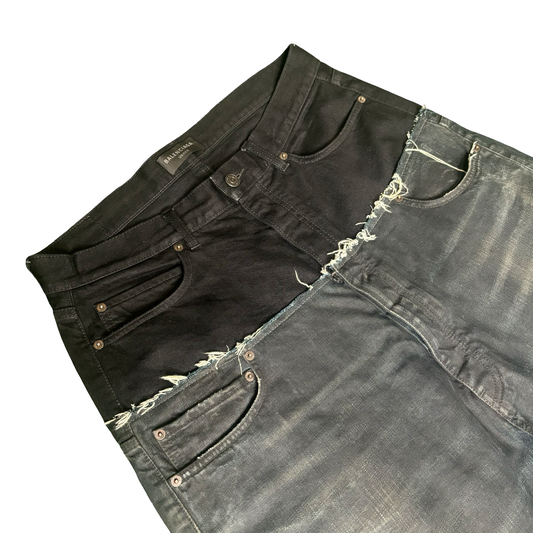 Balenciaga “Cut-Up” Hybrid Denim Jeans