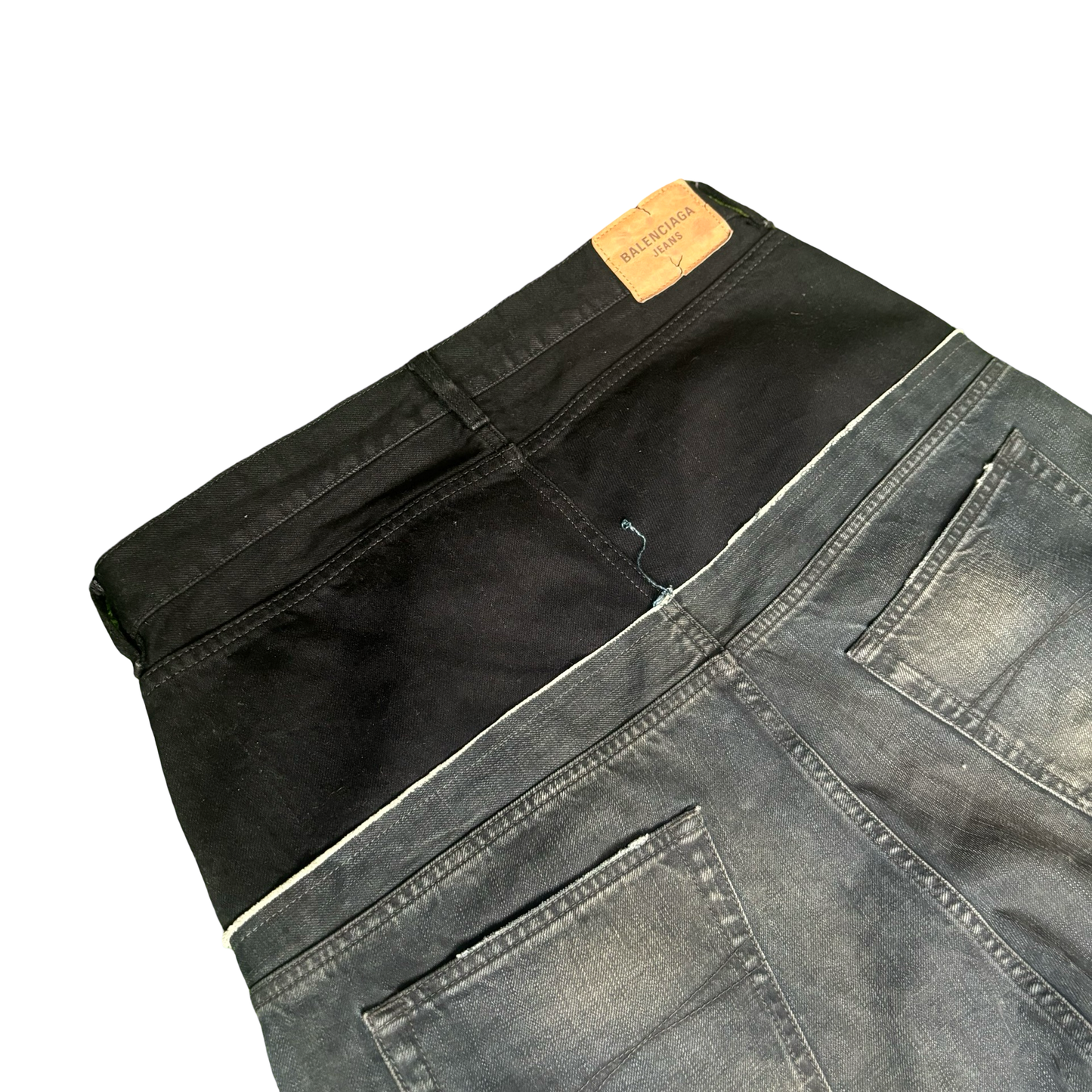 Balenciaga “Cut-Up” Hybrid Denim Jeans
