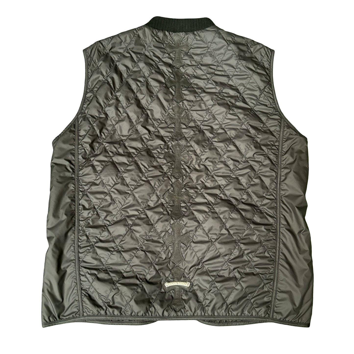 Chrome Hearts Quilted Cemetery Cross Spine Vest
