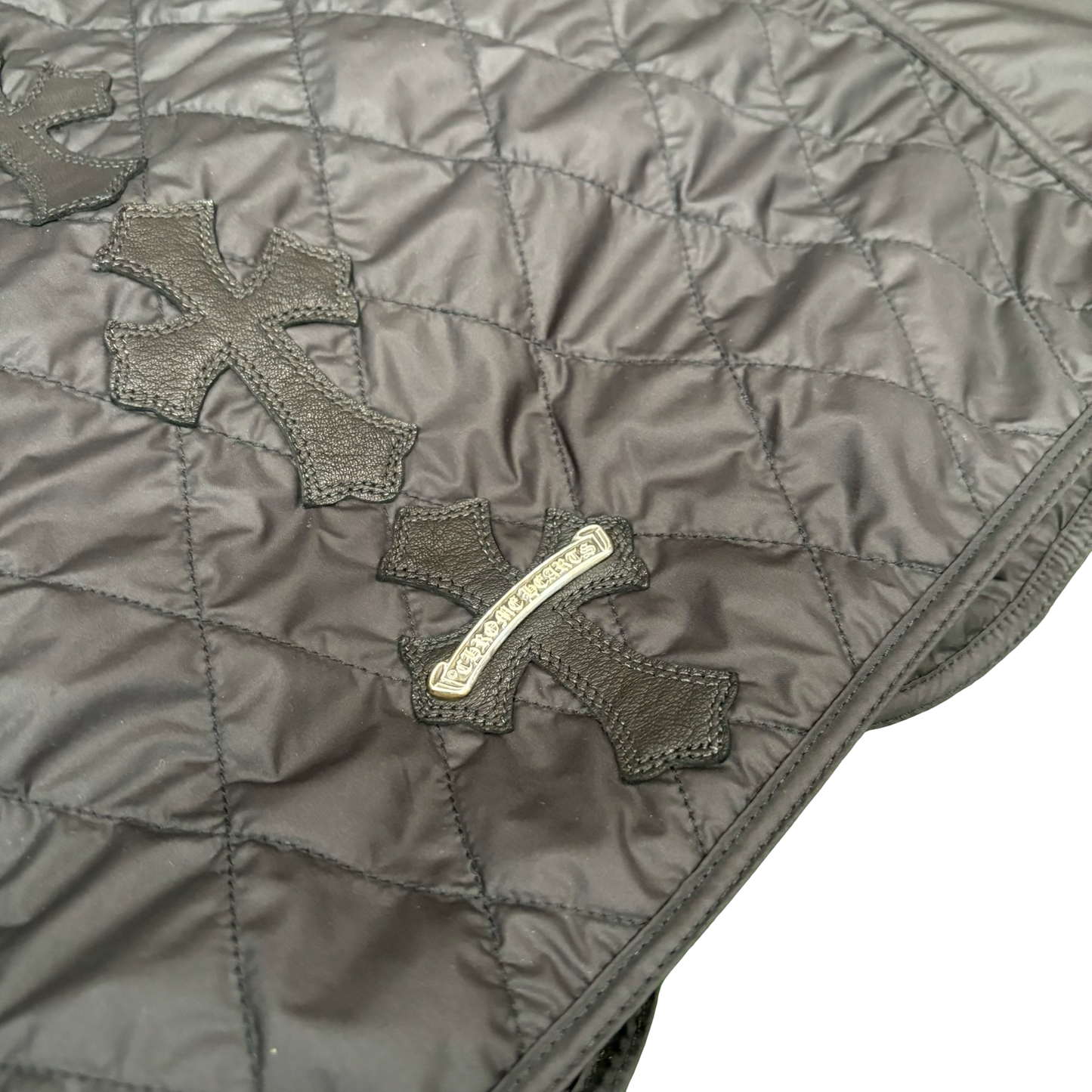Chrome Hearts Quilted Cemetery Cross Spine Vest