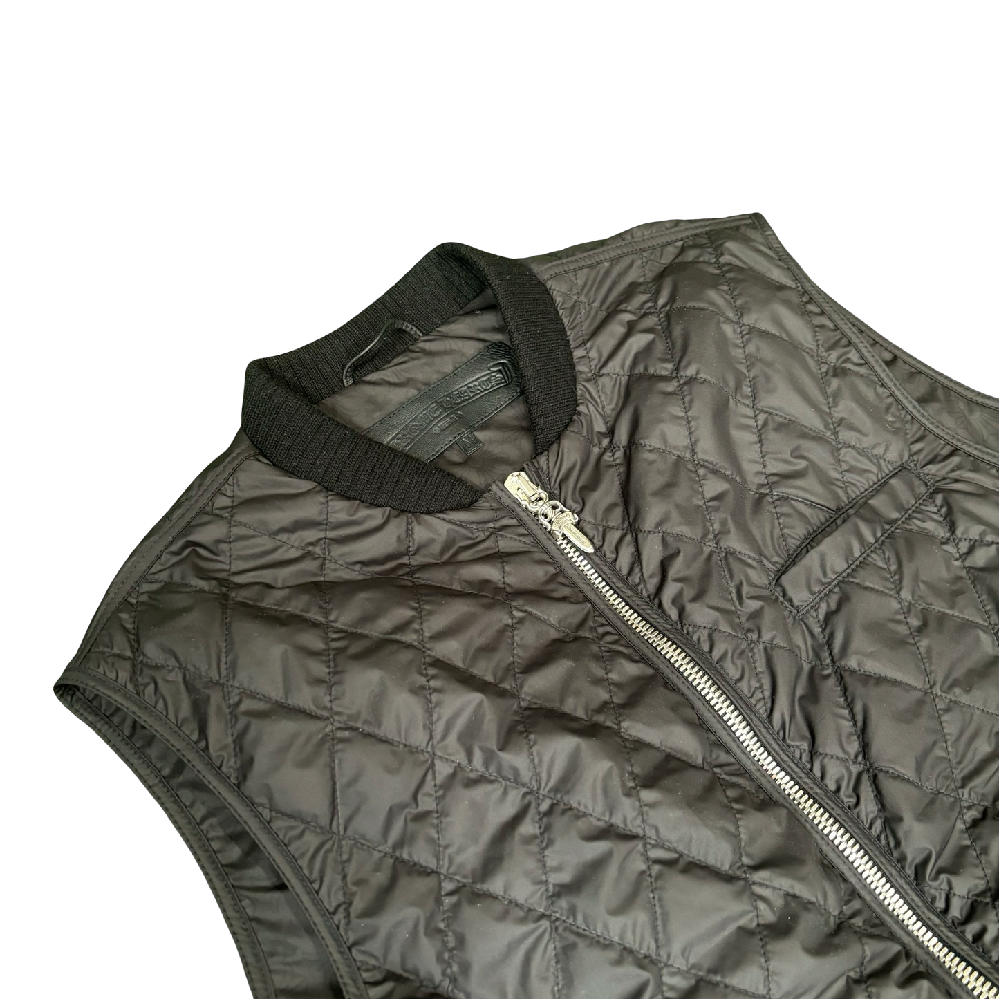 Chrome Hearts Quilted Cemetery Cross Spine Vest