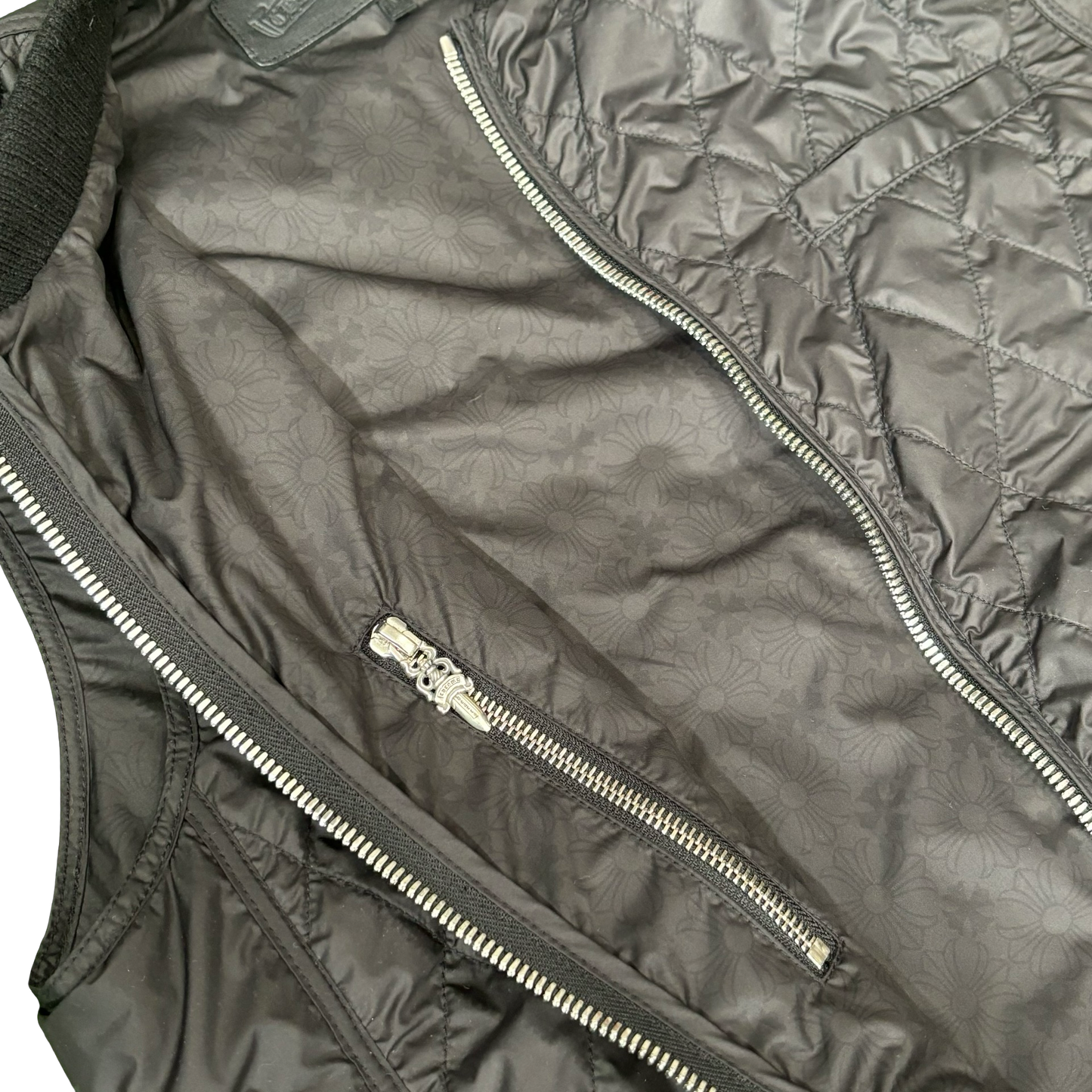 Chrome Hearts Quilted Cemetery Cross Spine Vest