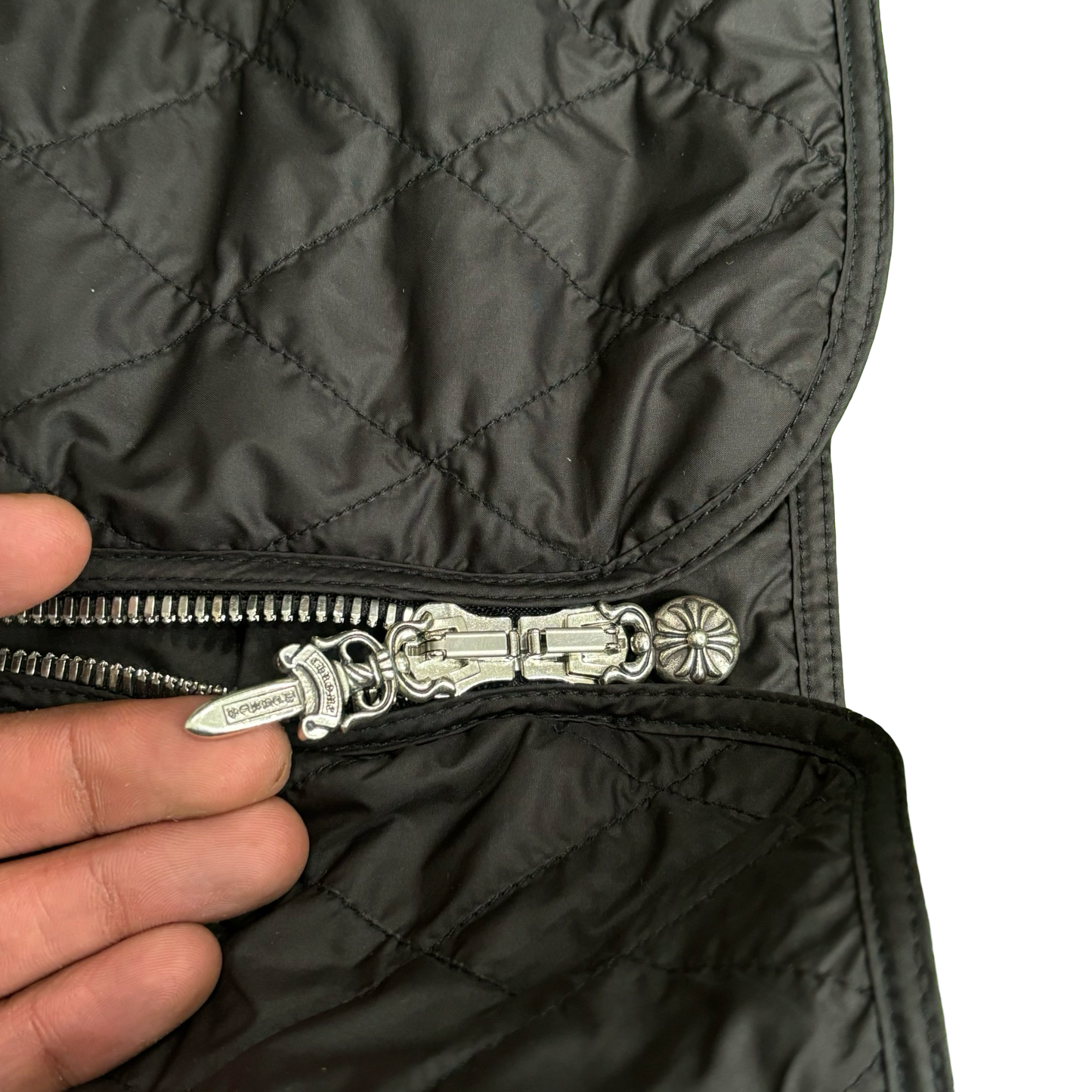 Chrome Hearts Quilted Cemetery Cross Spine Vest
