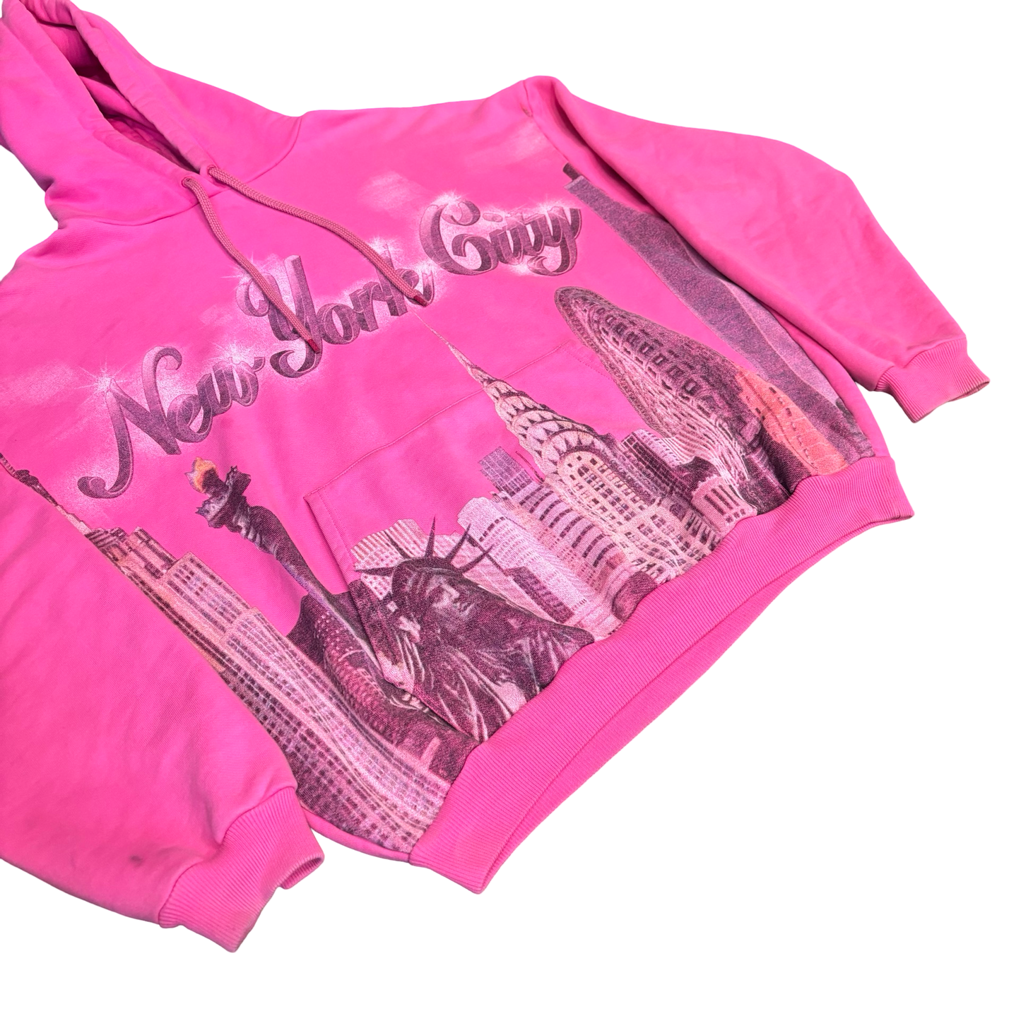 Balenciaga New York Pink Airbrushed Hoodie